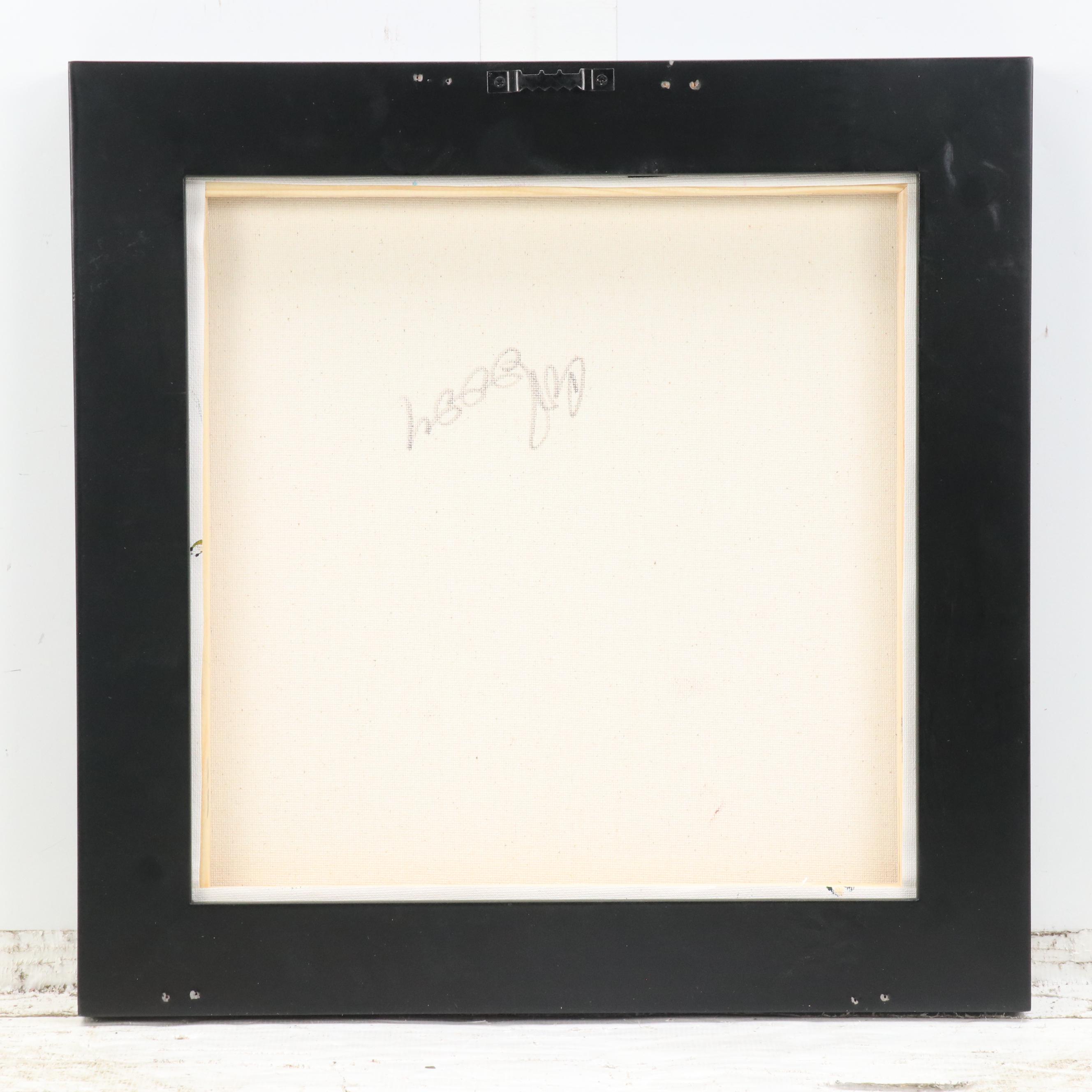 Corbellic Stylized Acrylic Painting of a Moose, 21st Century