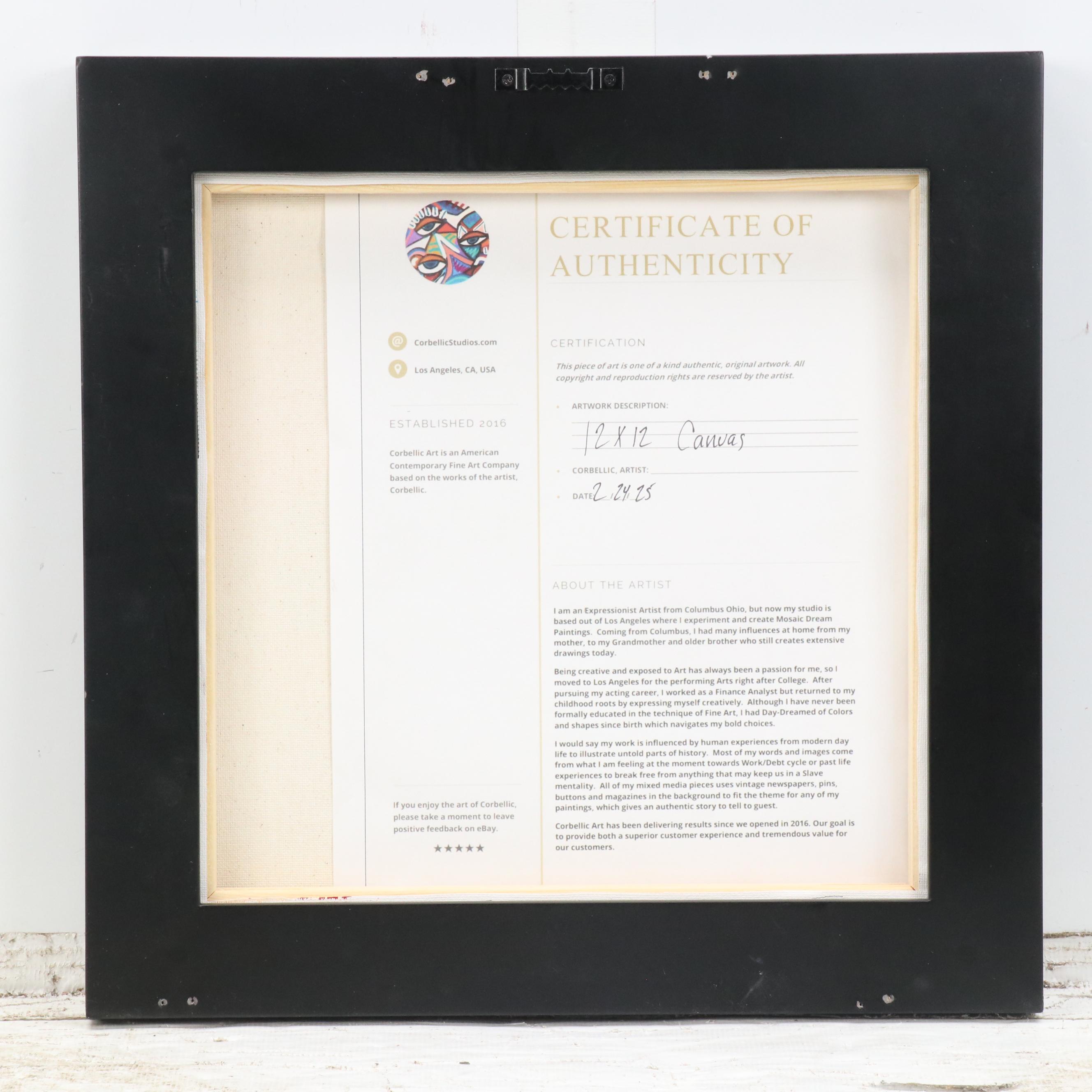 Corbellic Stylized Acrylic Painting, 2025