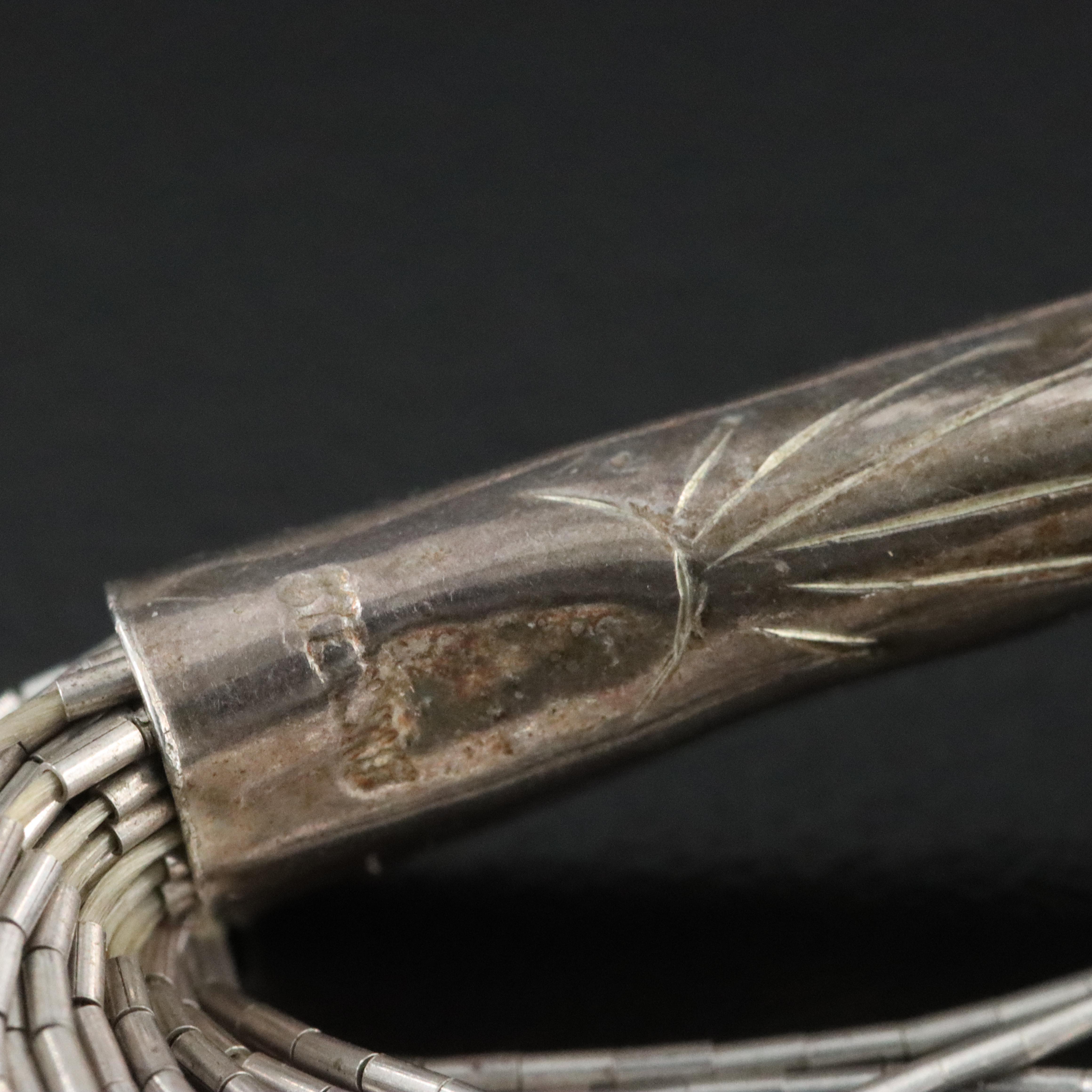 Sterling Liquid Silver Fifty-Strand Necklace