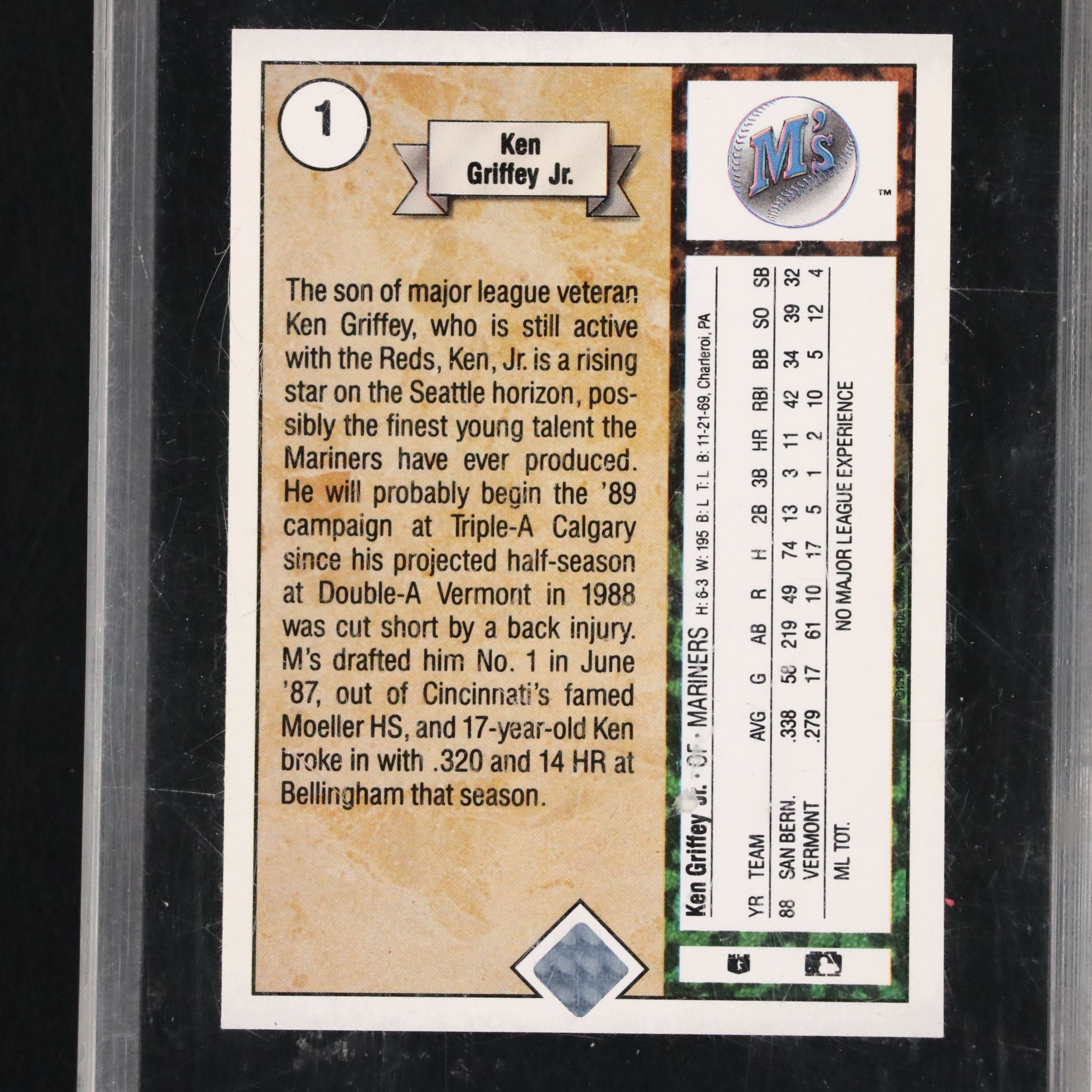 1989 Upper Deck Ken Griffey Jr. and 1990 Leaf Frank Thomas Rookie Baseball Cards