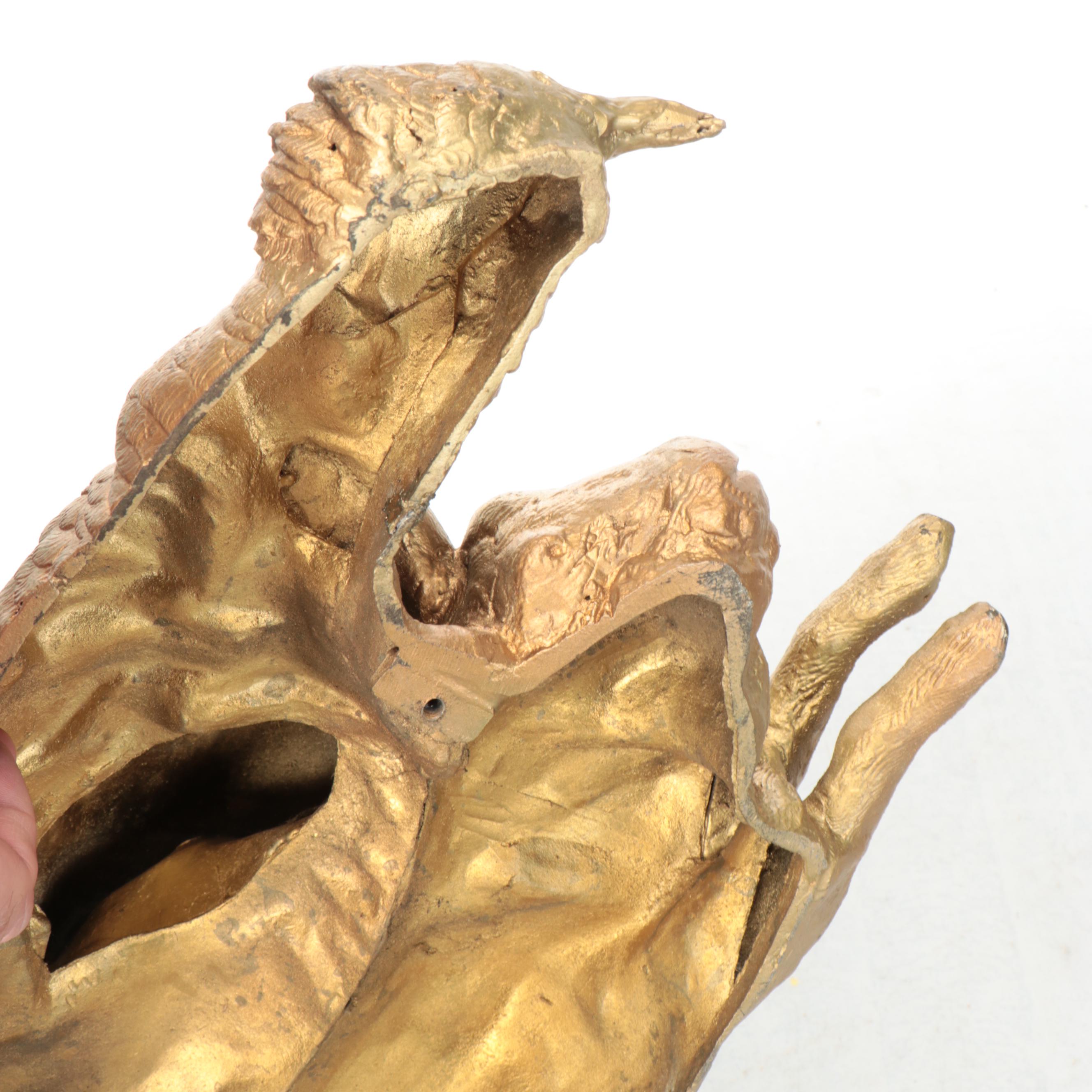 Louis XV Style Gilt Metal  Rabbit and Pheasant Hunting Trophies Plaque