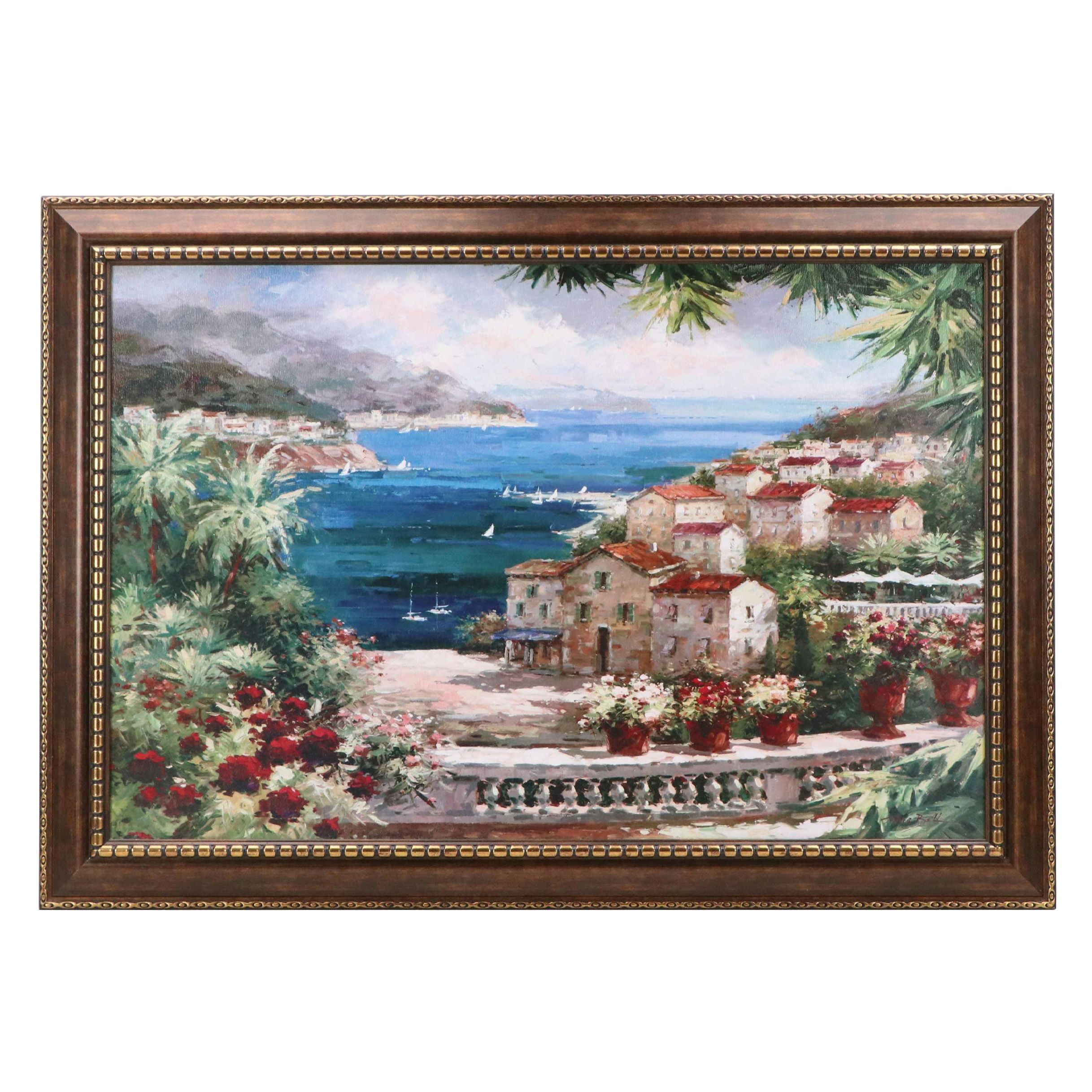 Offset Lithograph After Peter Bell "Harbor Vista," Late 20th Century