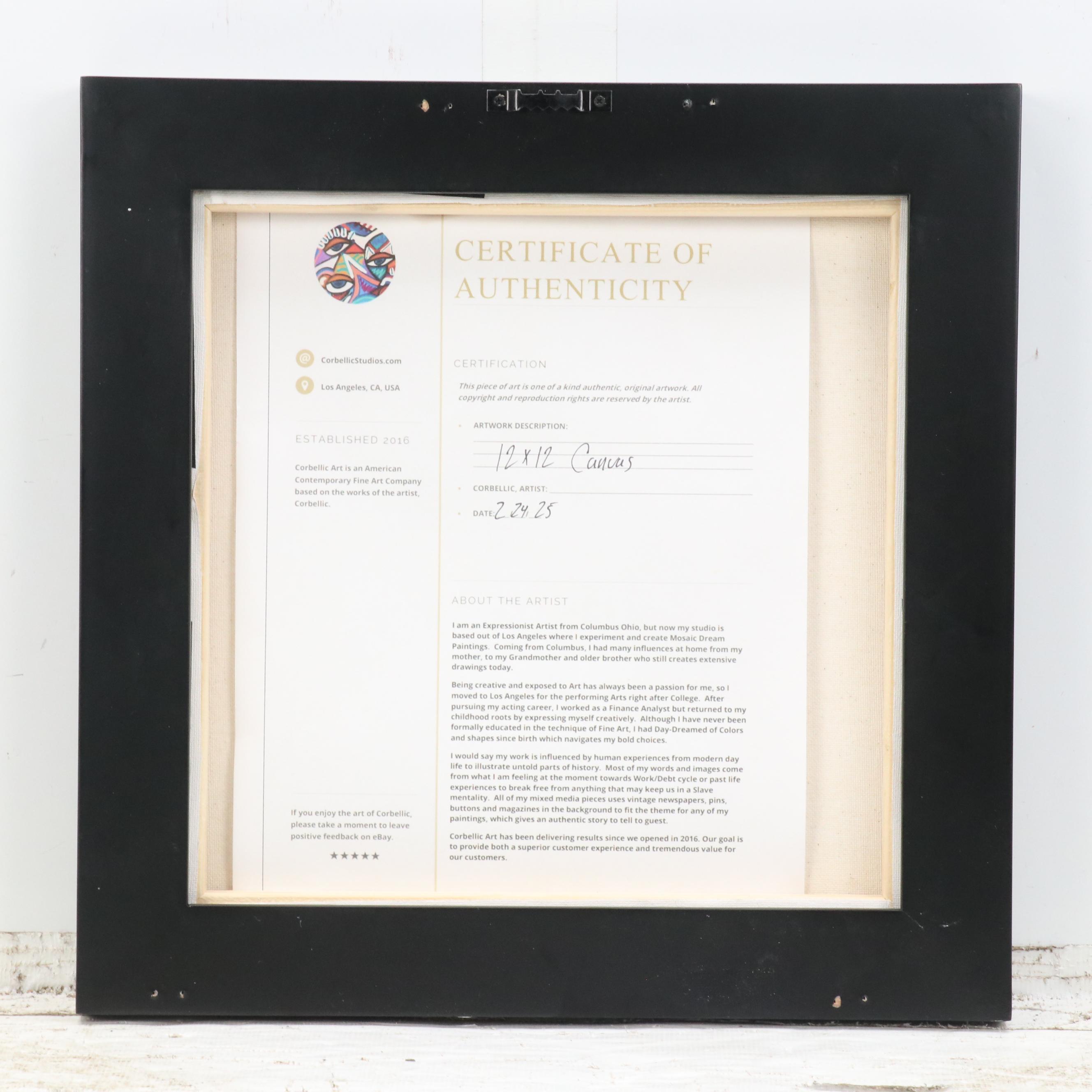 Corbellic Stylized Floral Still Life Acrylic Painting, 2025