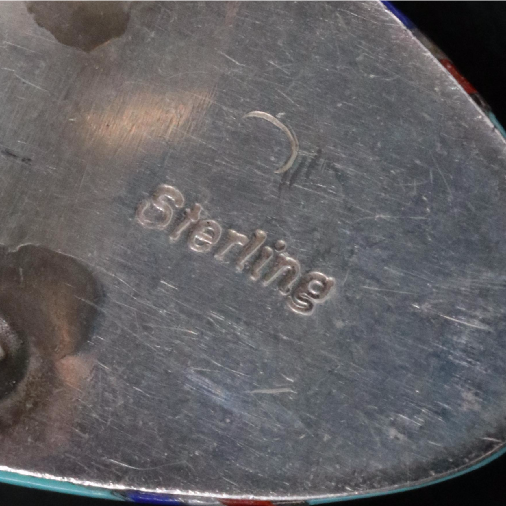 Sterling Mother-of-Pearl and Faux Gemstone Ring