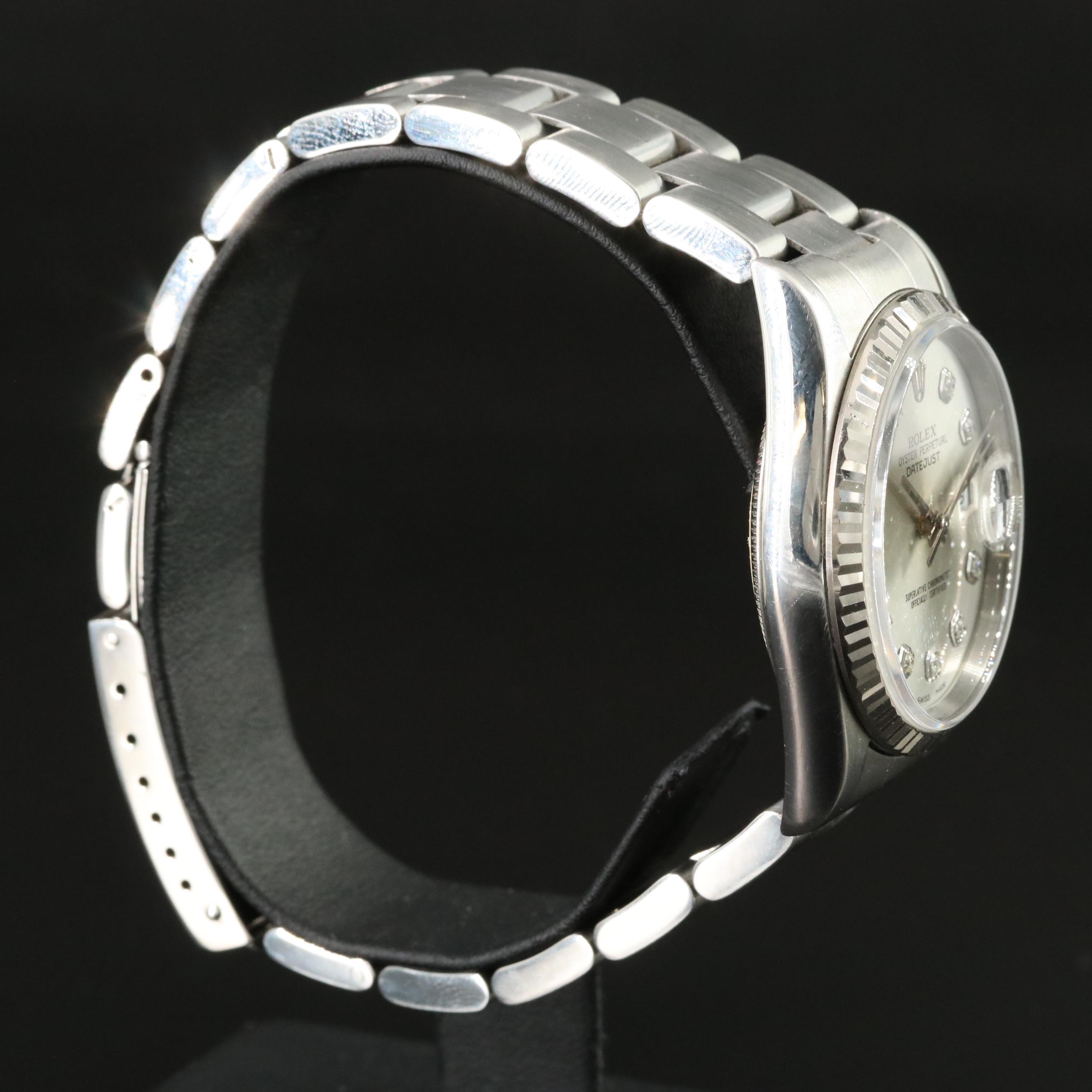 Rolex Datejust 16200 Custom Diamond Watch c.1999