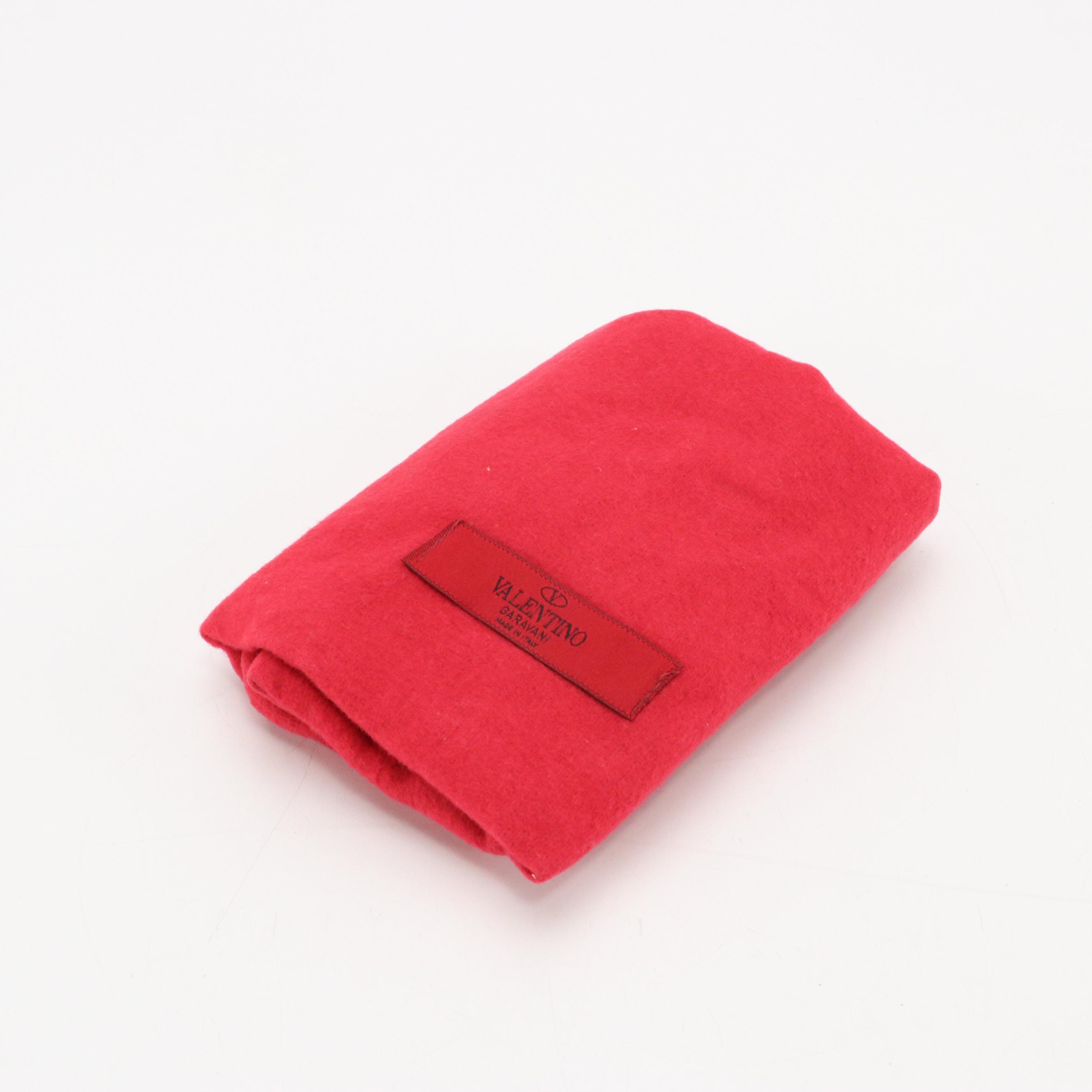 Valentino Garavani Rockstud Crossbody Camera Bag in Burgundy Calfskin Leather