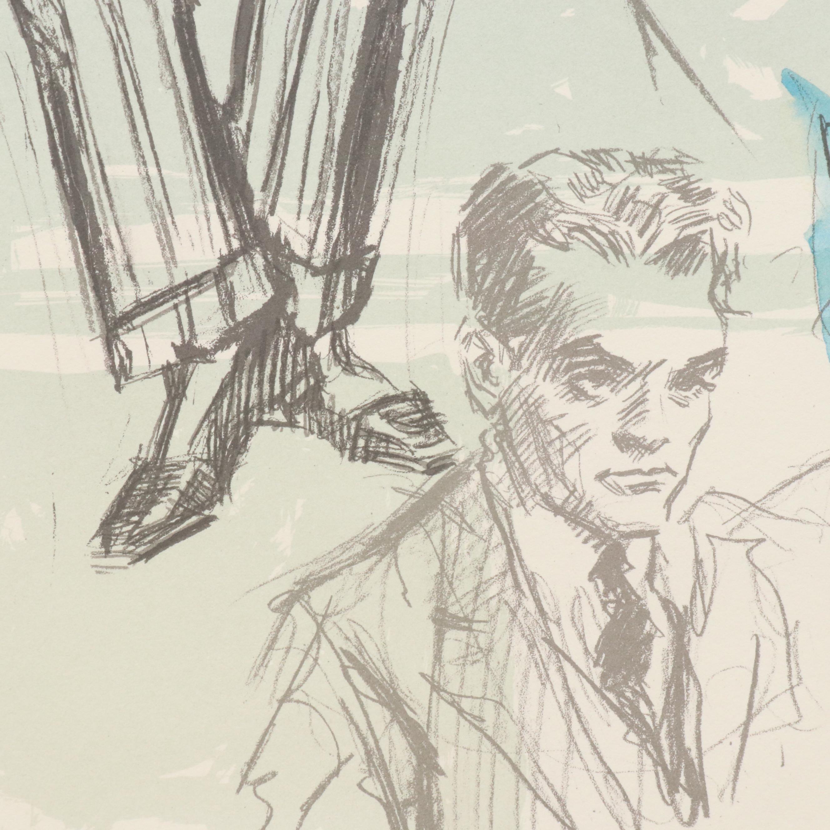 James Cagney Signed Everett Raymond Kinstler Lithograph, 1980