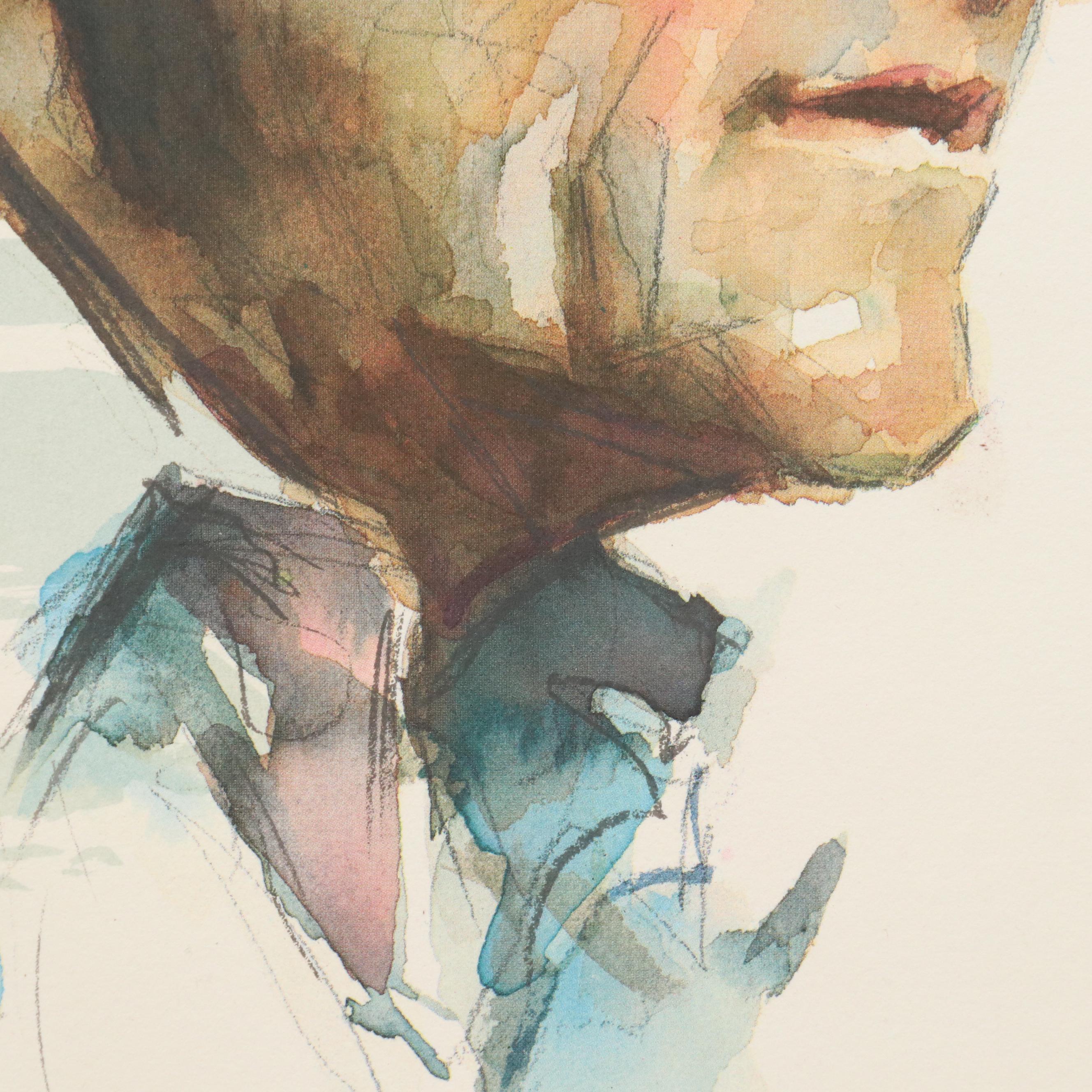 James Cagney Signed Everett Raymond Kinstler Lithograph, 1980