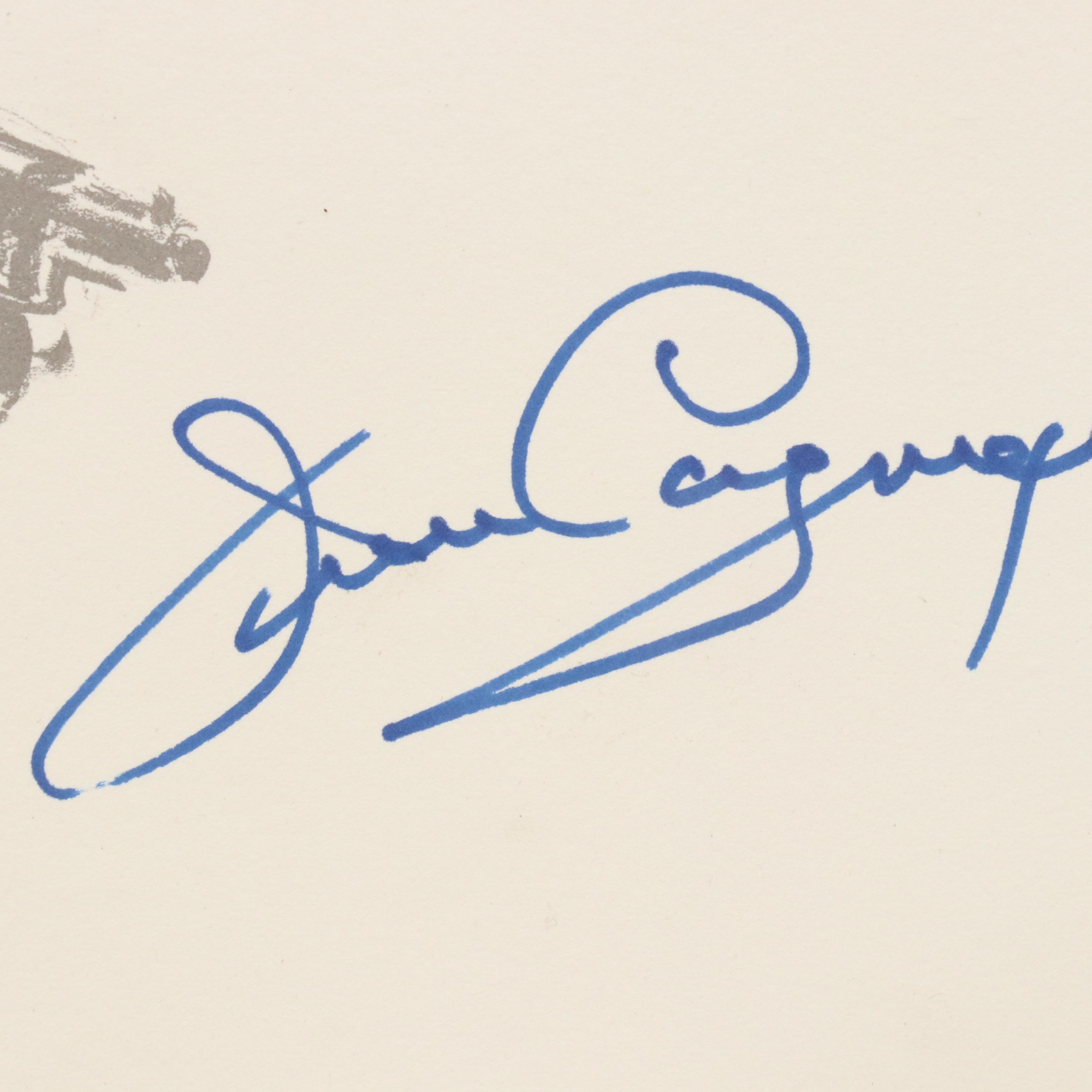James Cagney Signed Everett Raymond Kinstler Lithograph, 1980