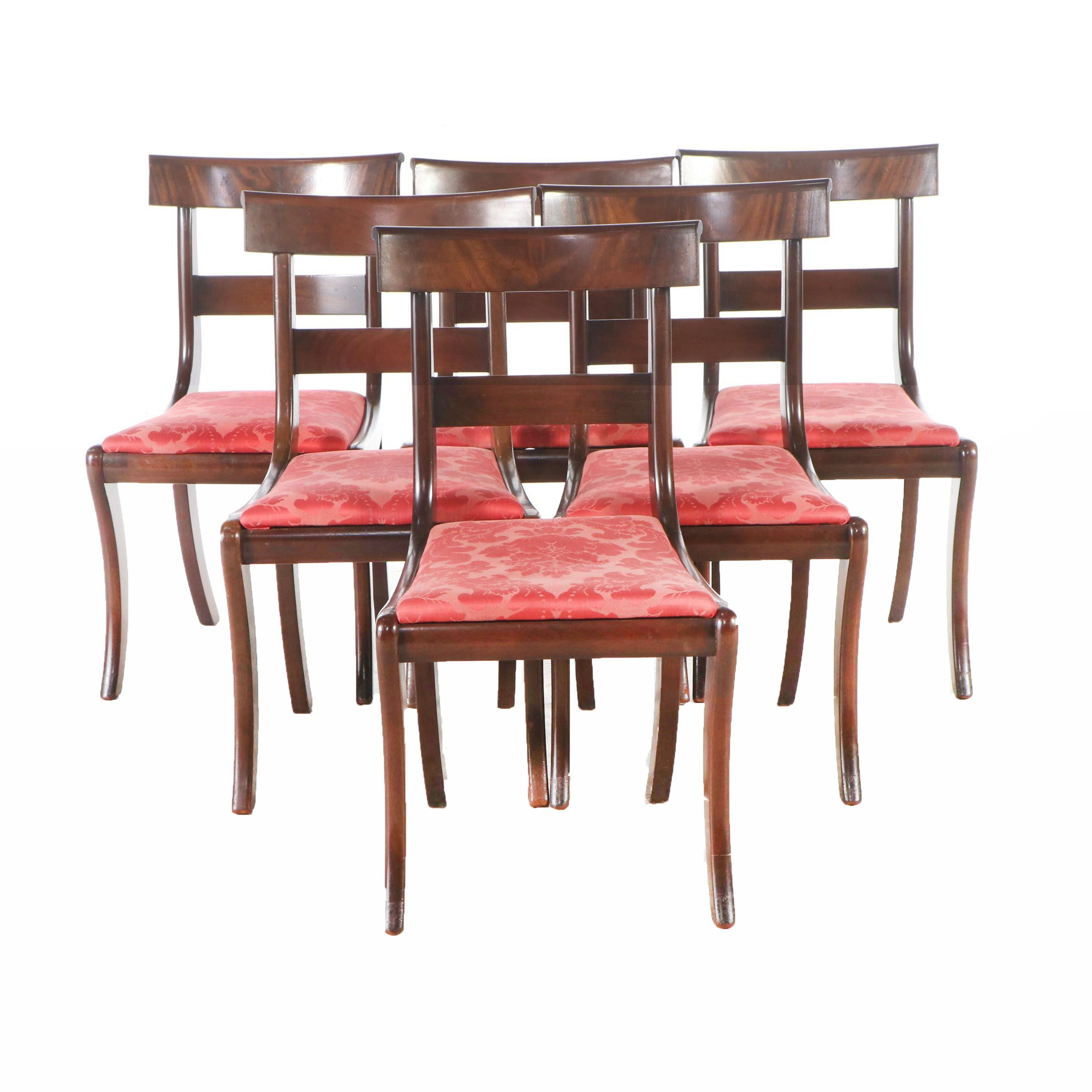 Six Federal Style Mahogany Dining Chairs, Late 20th Century