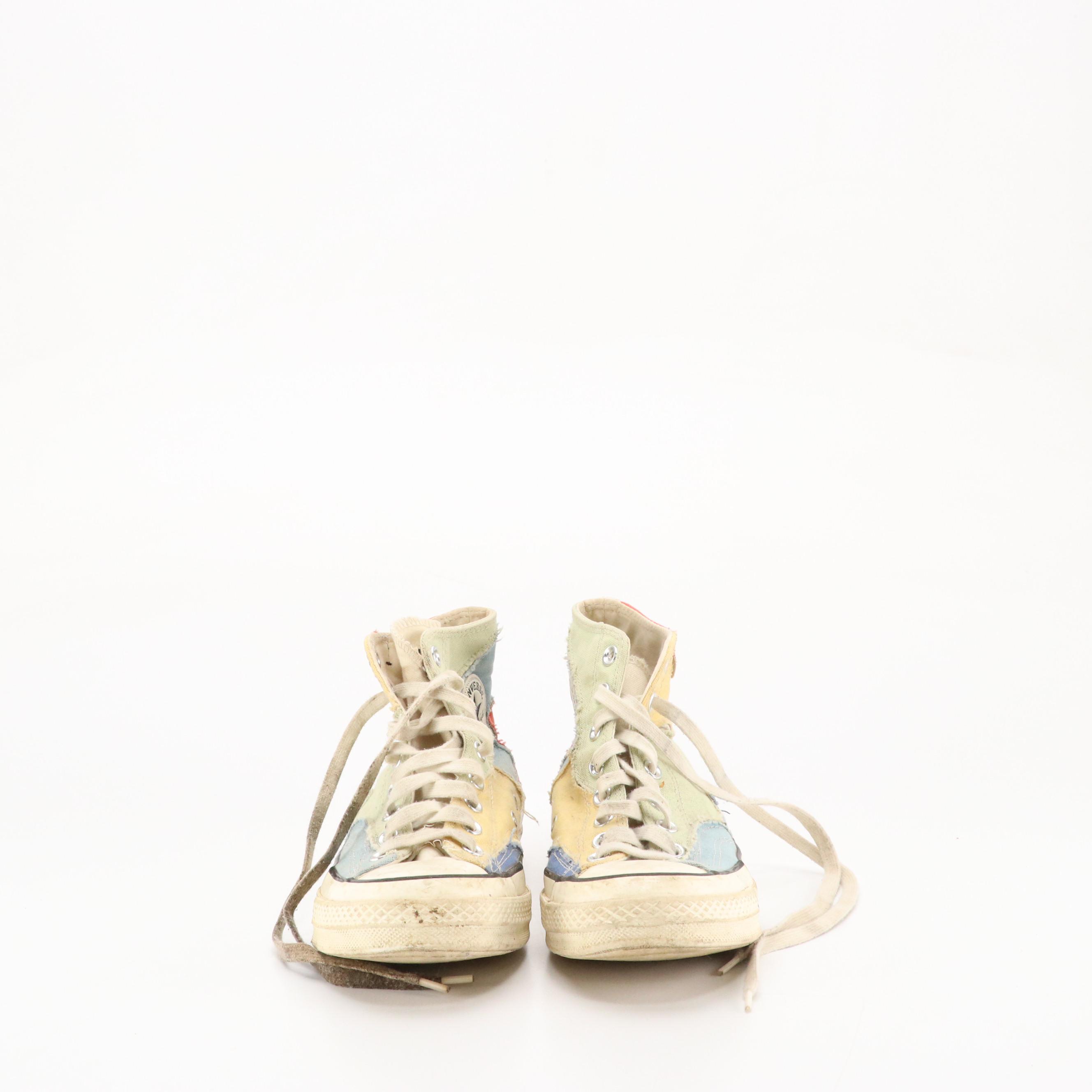 Converse Chuck Taylor Patchwork High-Top Sneakers and Steve Madden Combat Boots