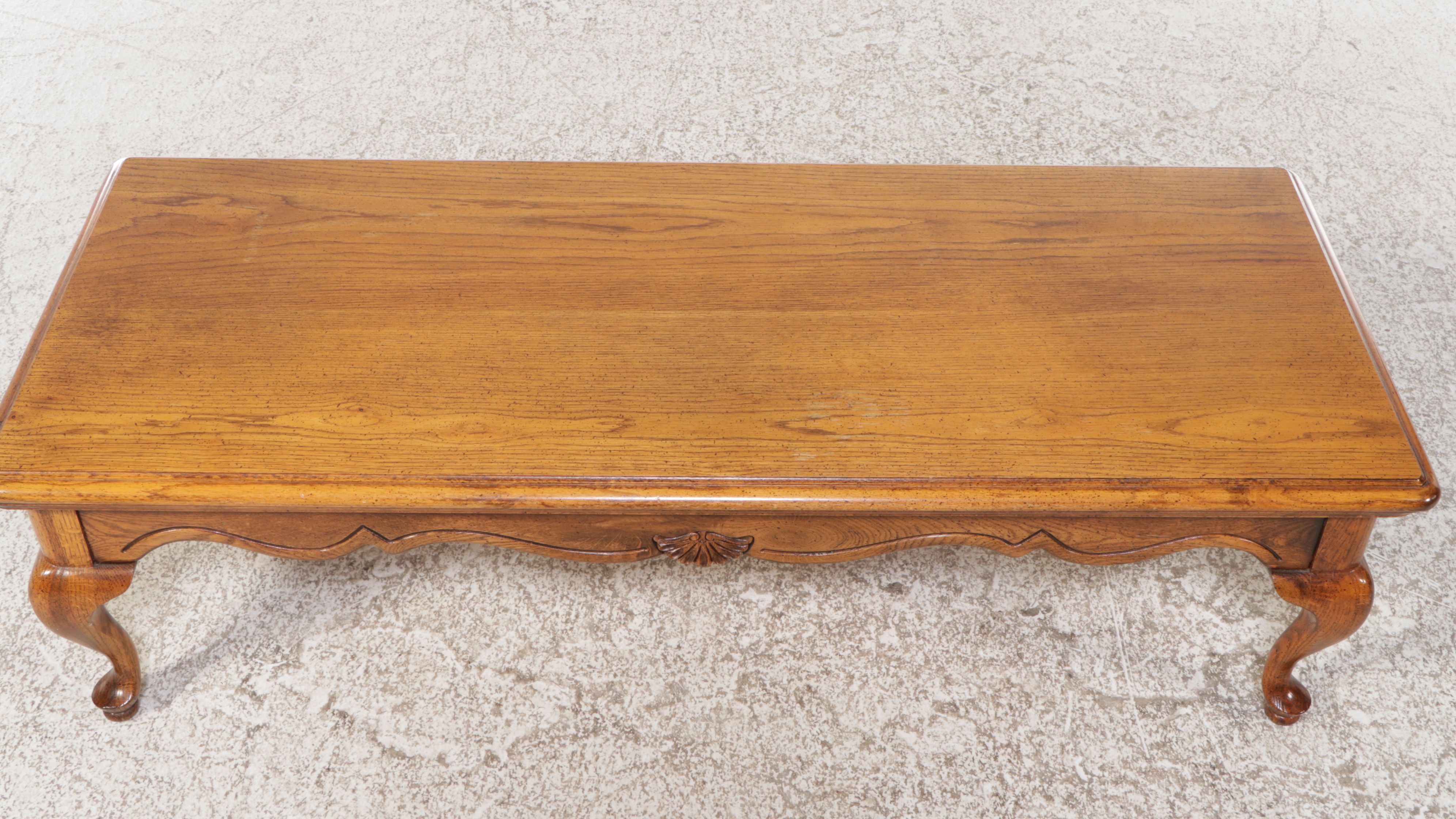 Louis XV Style Oak Coffee Table