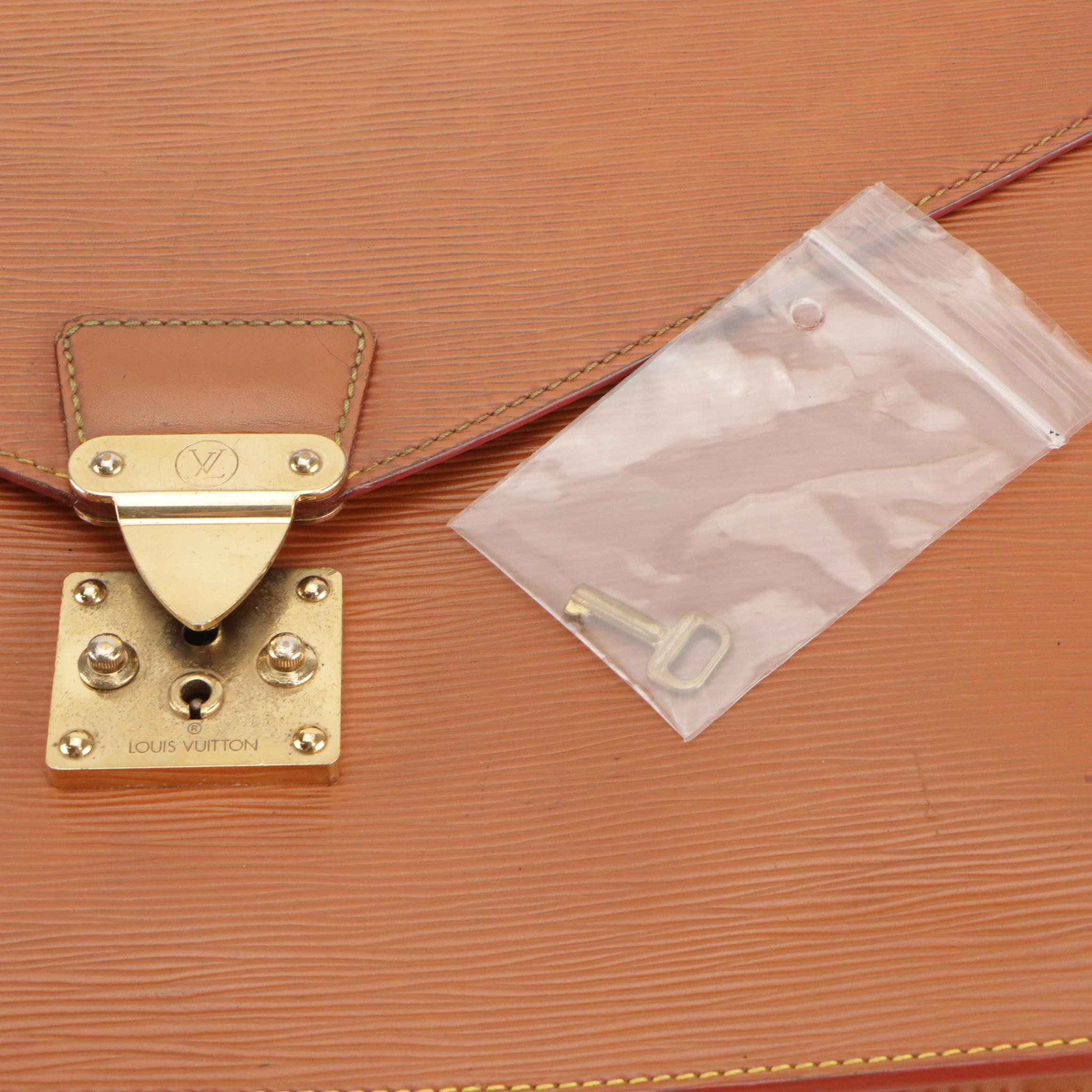 Louis Vuitton Porte Documents Bandoulière Briefcase in Cipango Gold Epi Leather