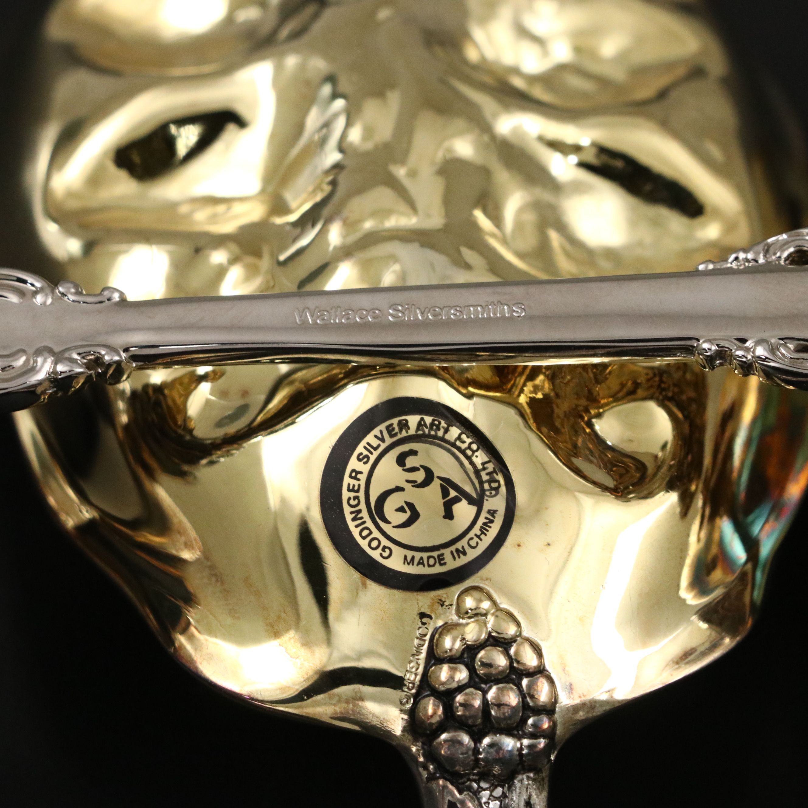 Godinger "Grape" Silver Plated Serving Spoons with Other Tableware