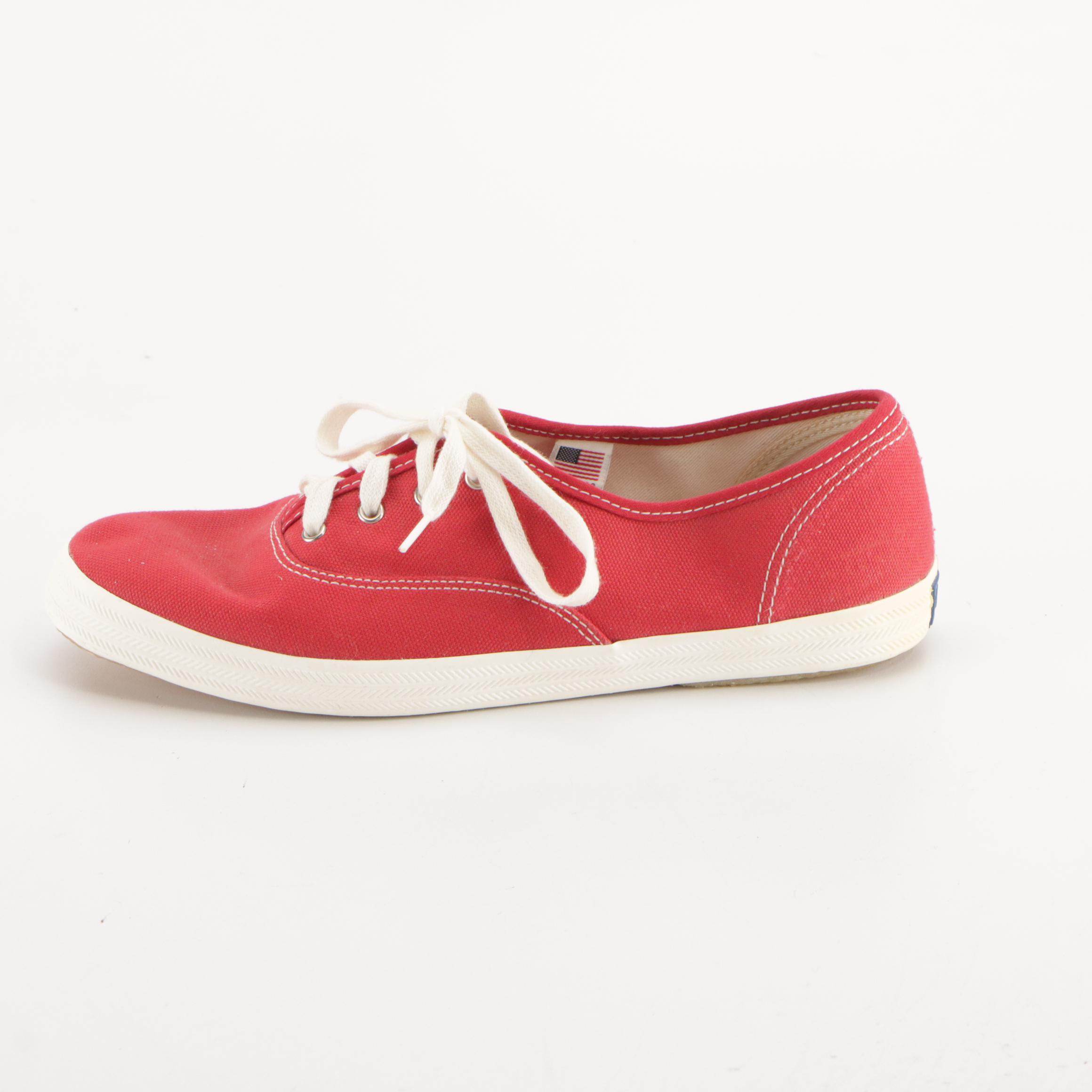 Keds Champion Lace-Up Sneakers in Red Canvas