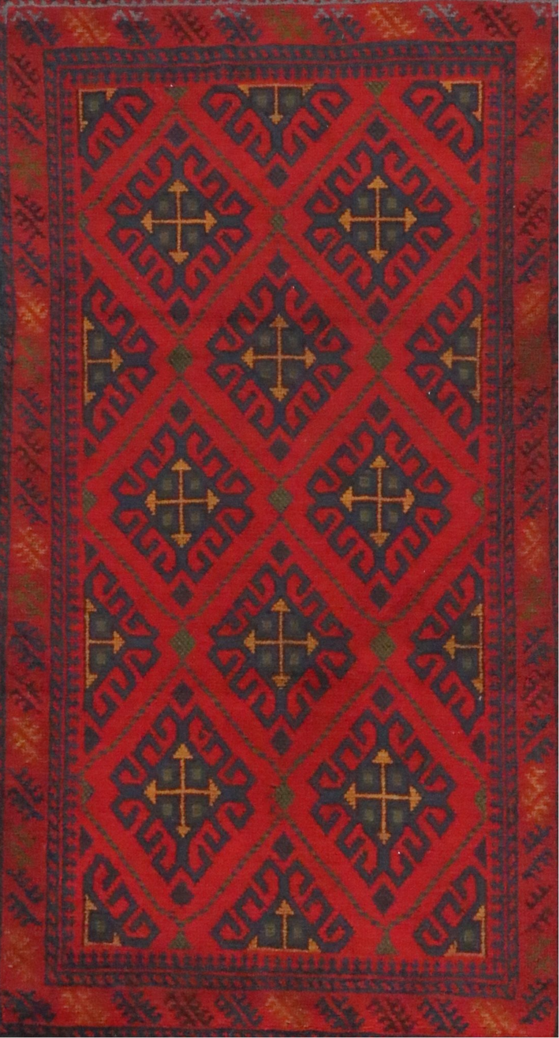 Handmade Afghan Mixed Technique Saddle Bag