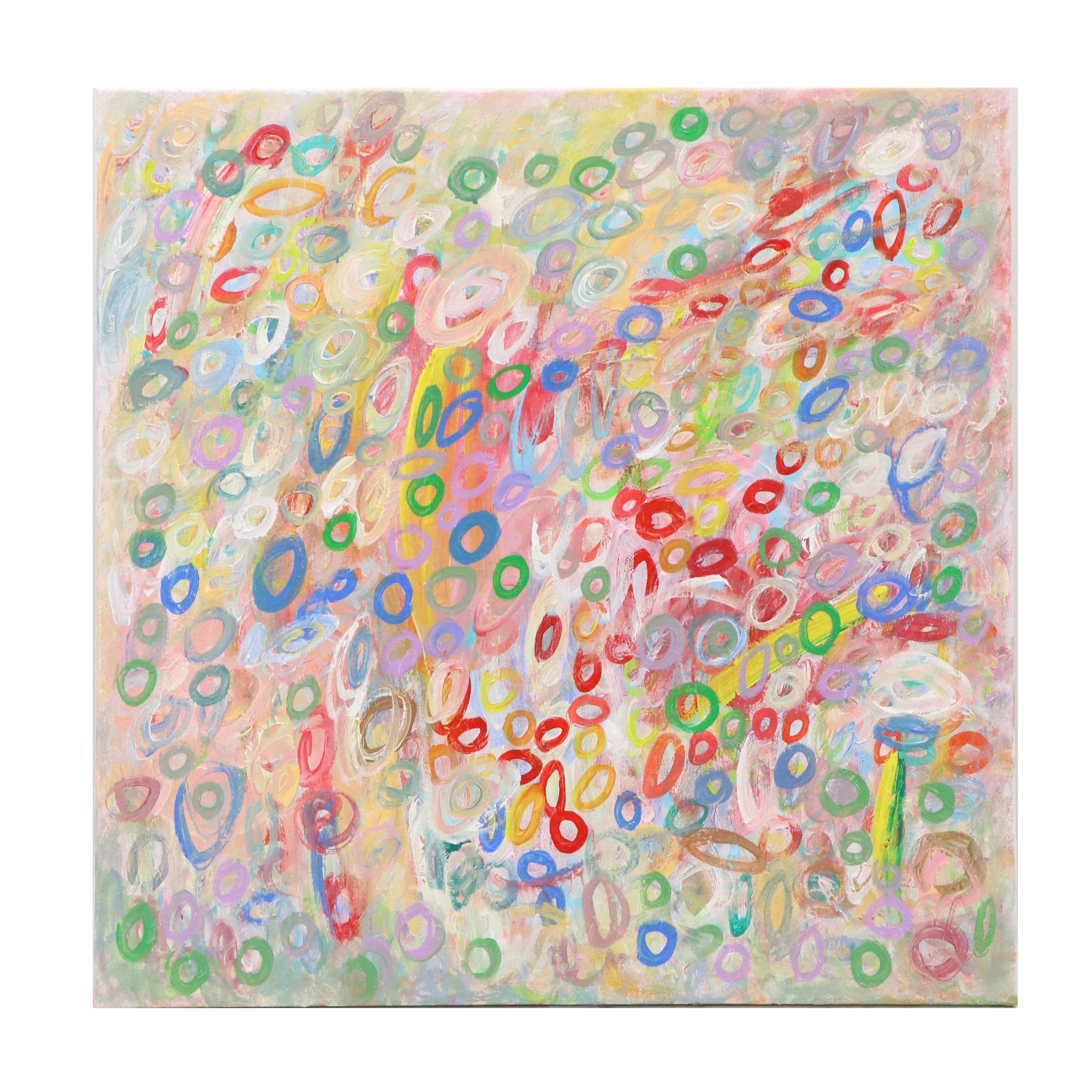 Saul Gefen Abstract Acrylic Painting, 2025