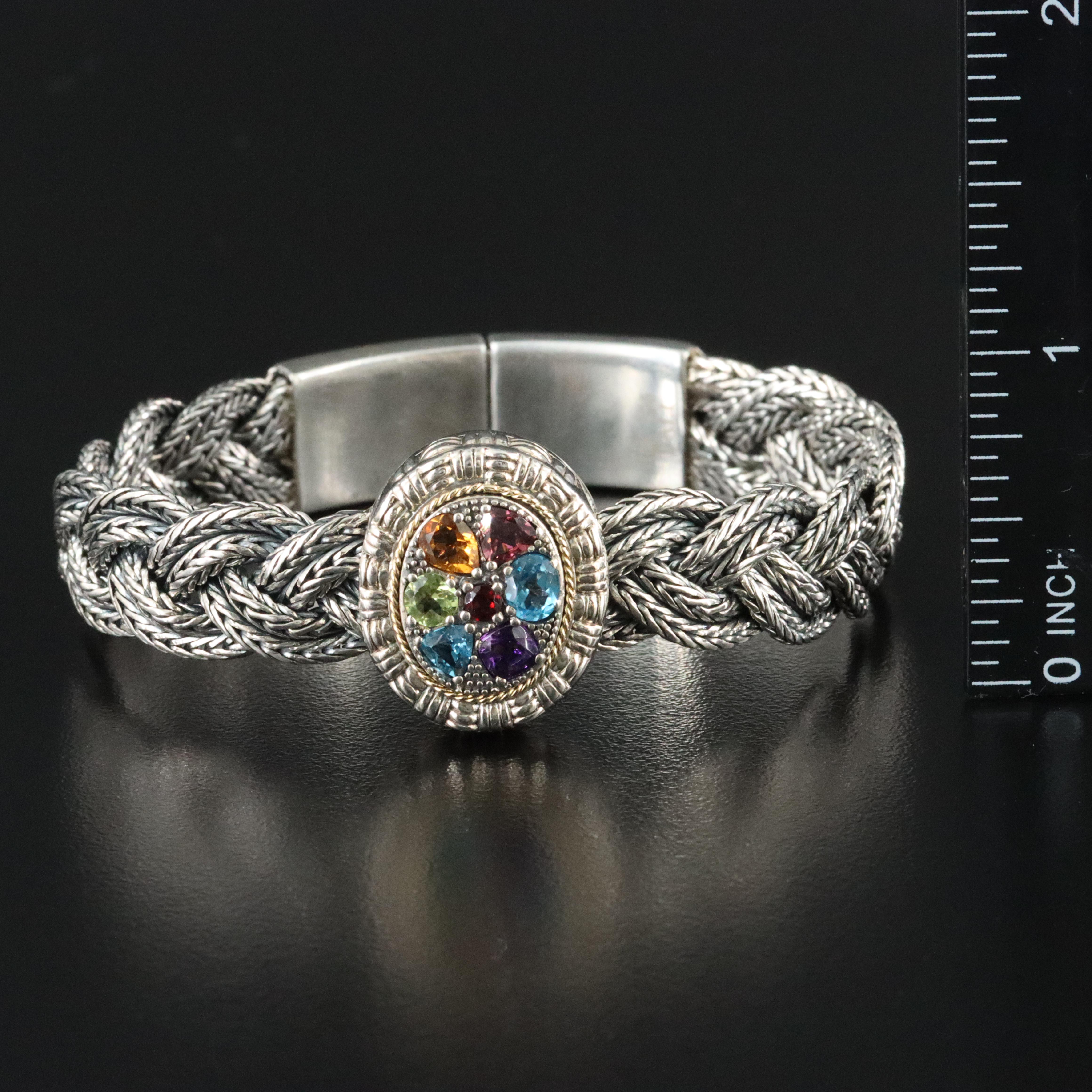 Lali Sterling Bracelet with 18K Accents Including Topaz, Citrine, Amethyst