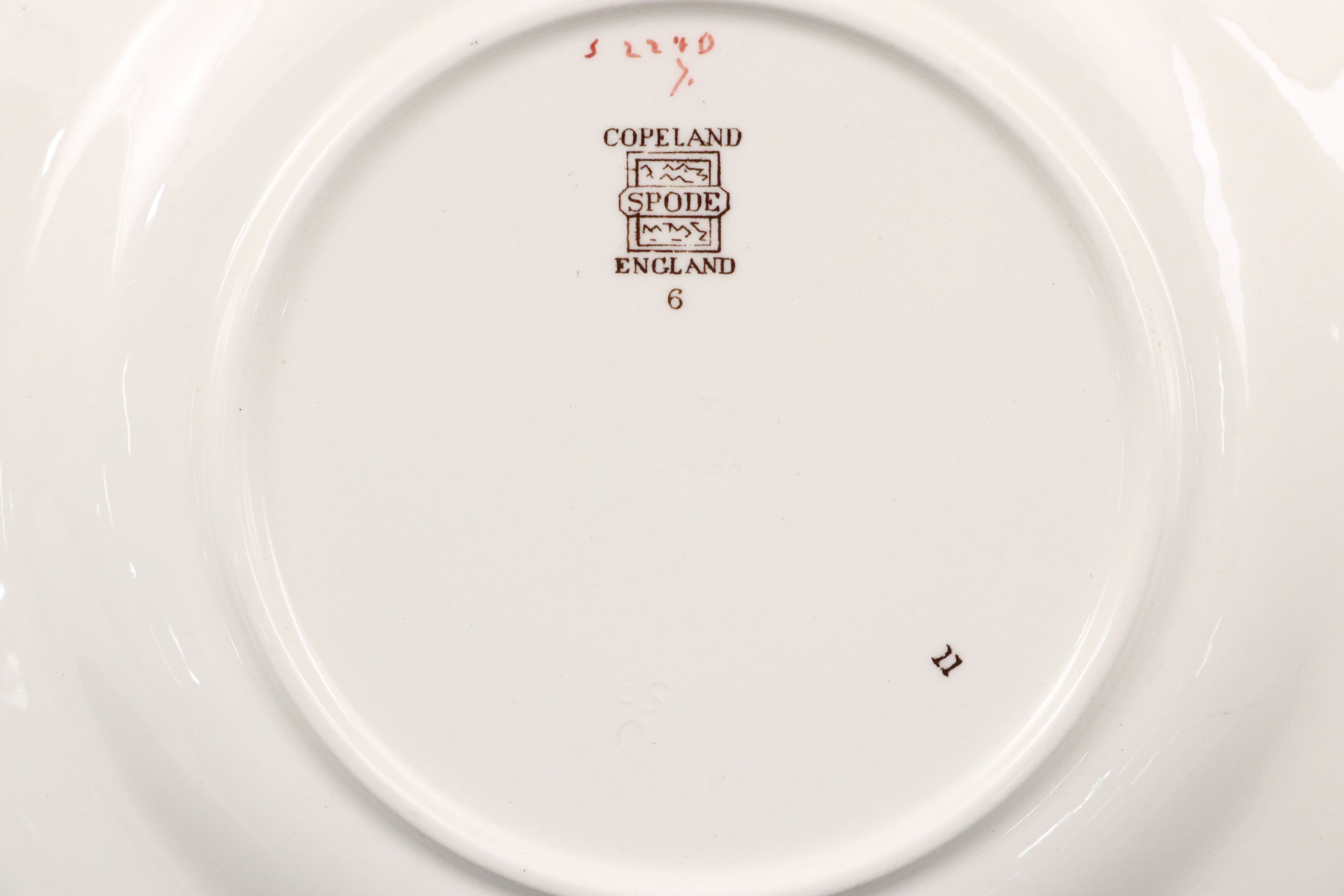 Copeland Spode "Alden" Hand-Painted Porcelain Luncheon Plates, 1939-1965