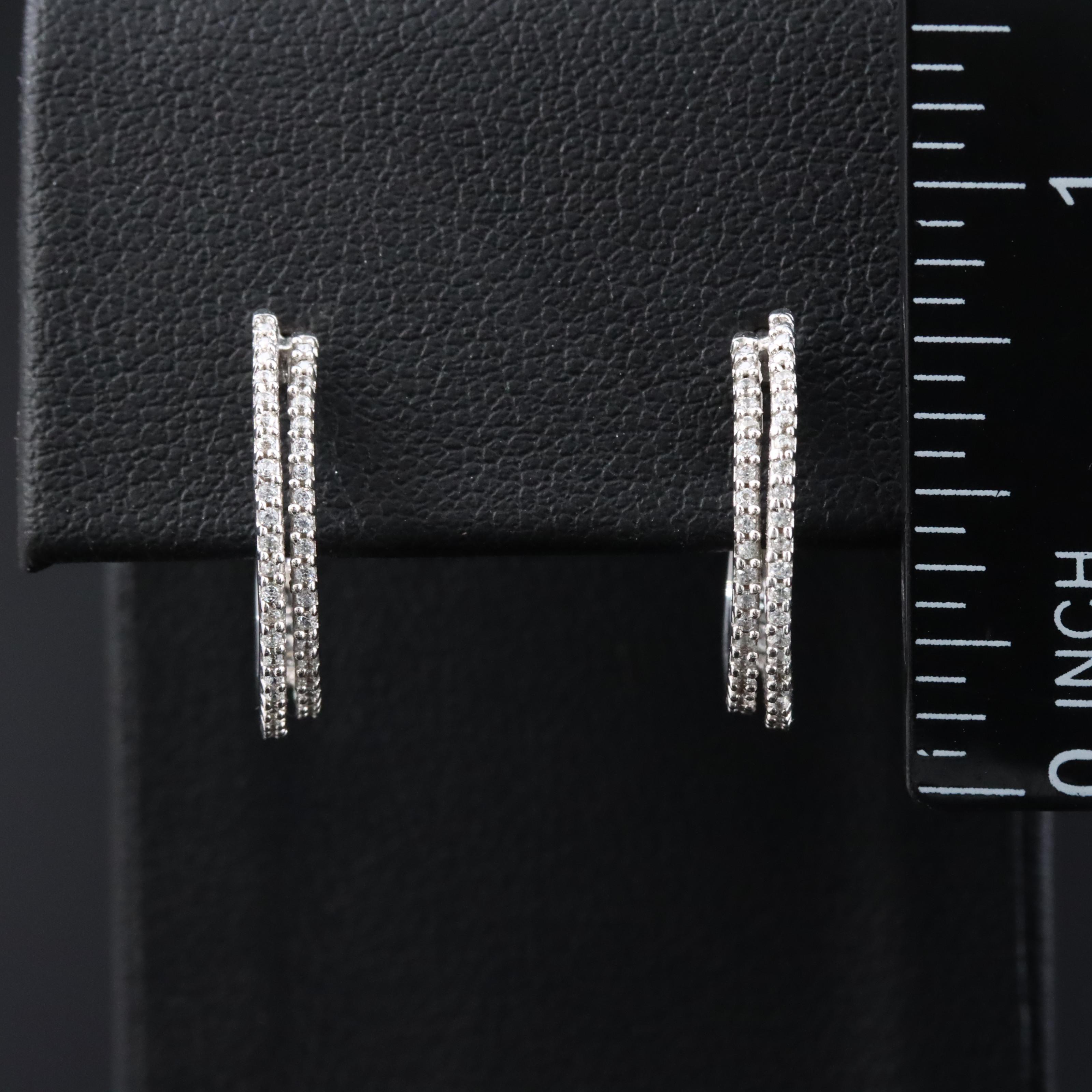 Sterling Diamond Earrings