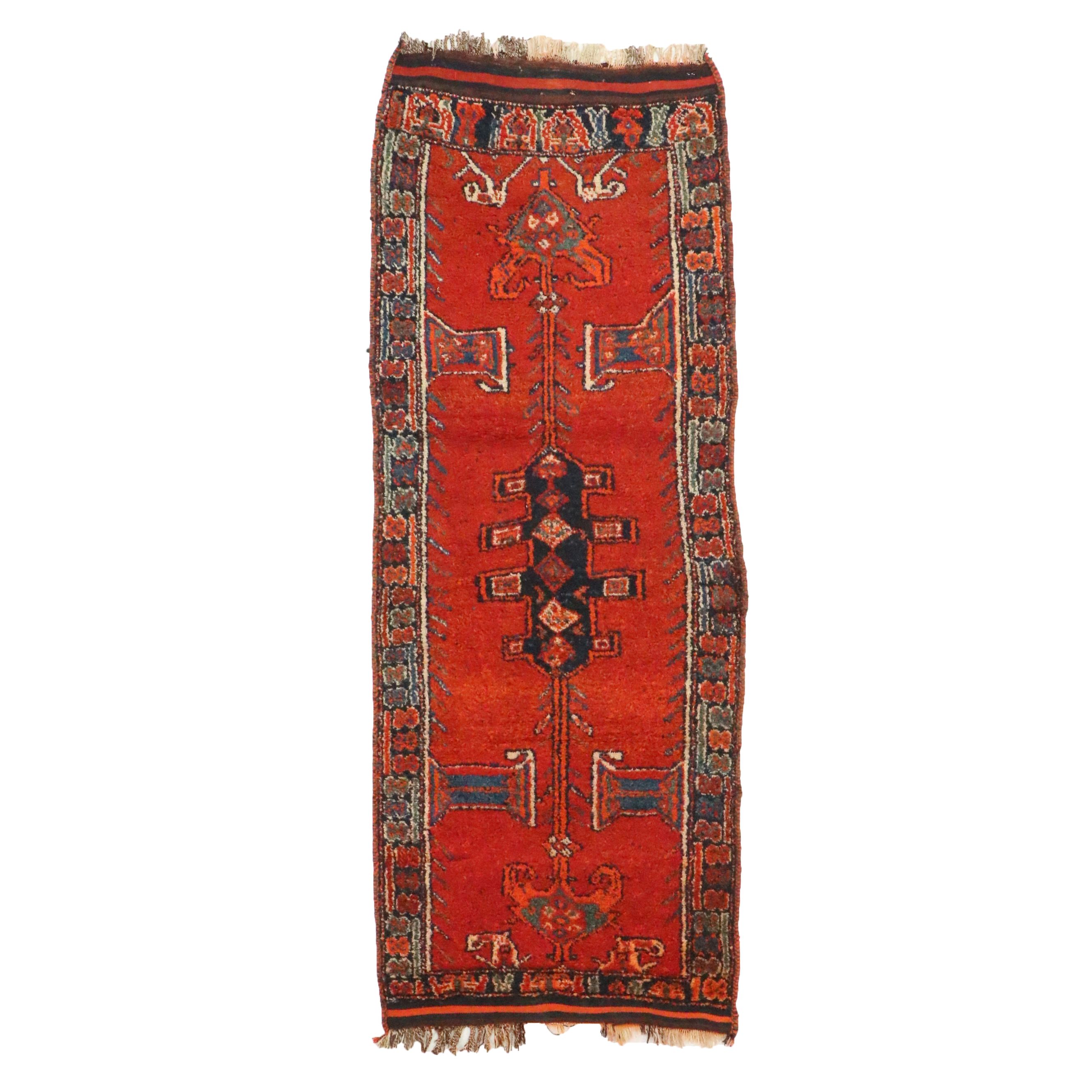 4' x 11' Hand-Knotted Moroccan Berber Long Rug