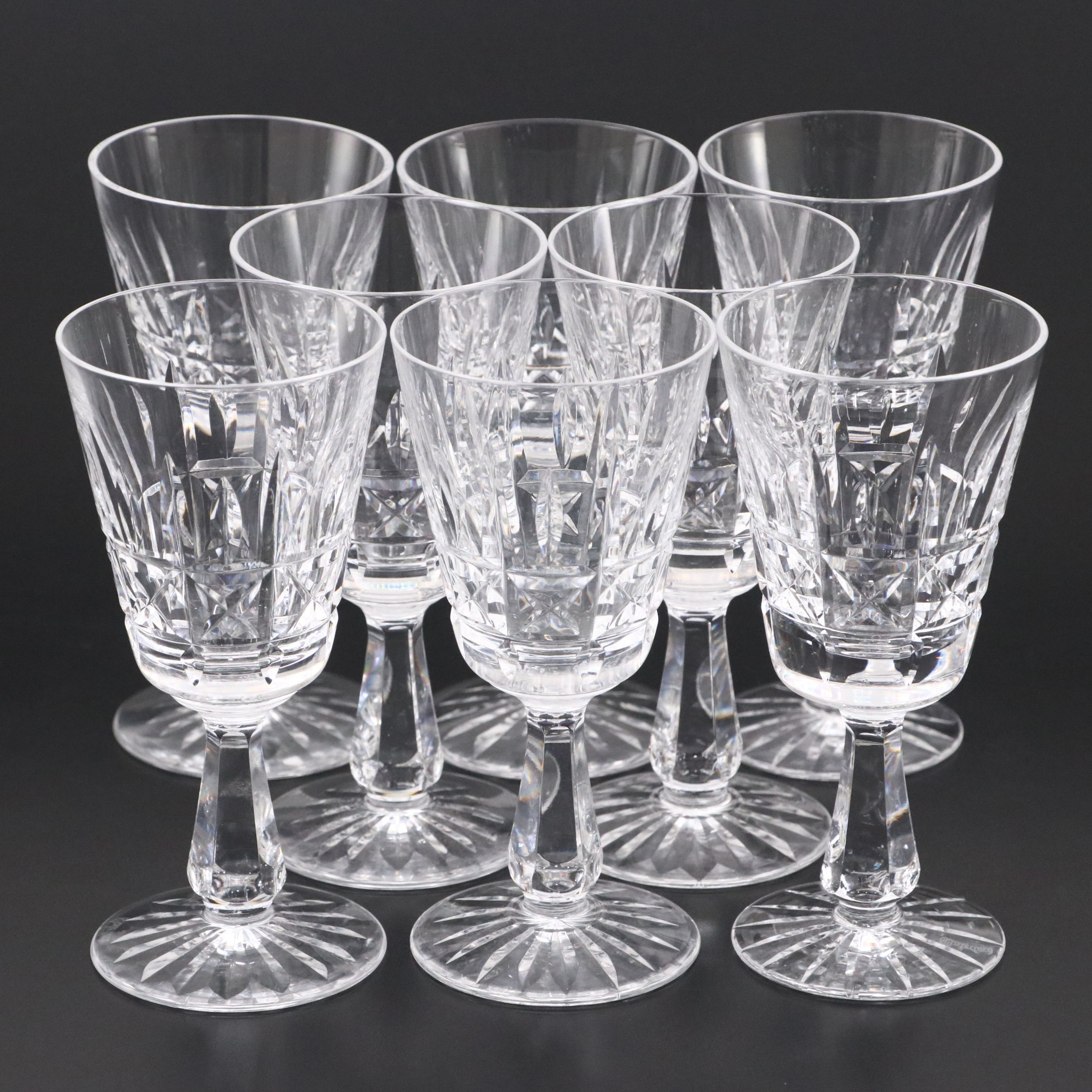 Waterford "Kylemore" Cut Crystal Claret Wine Glasses