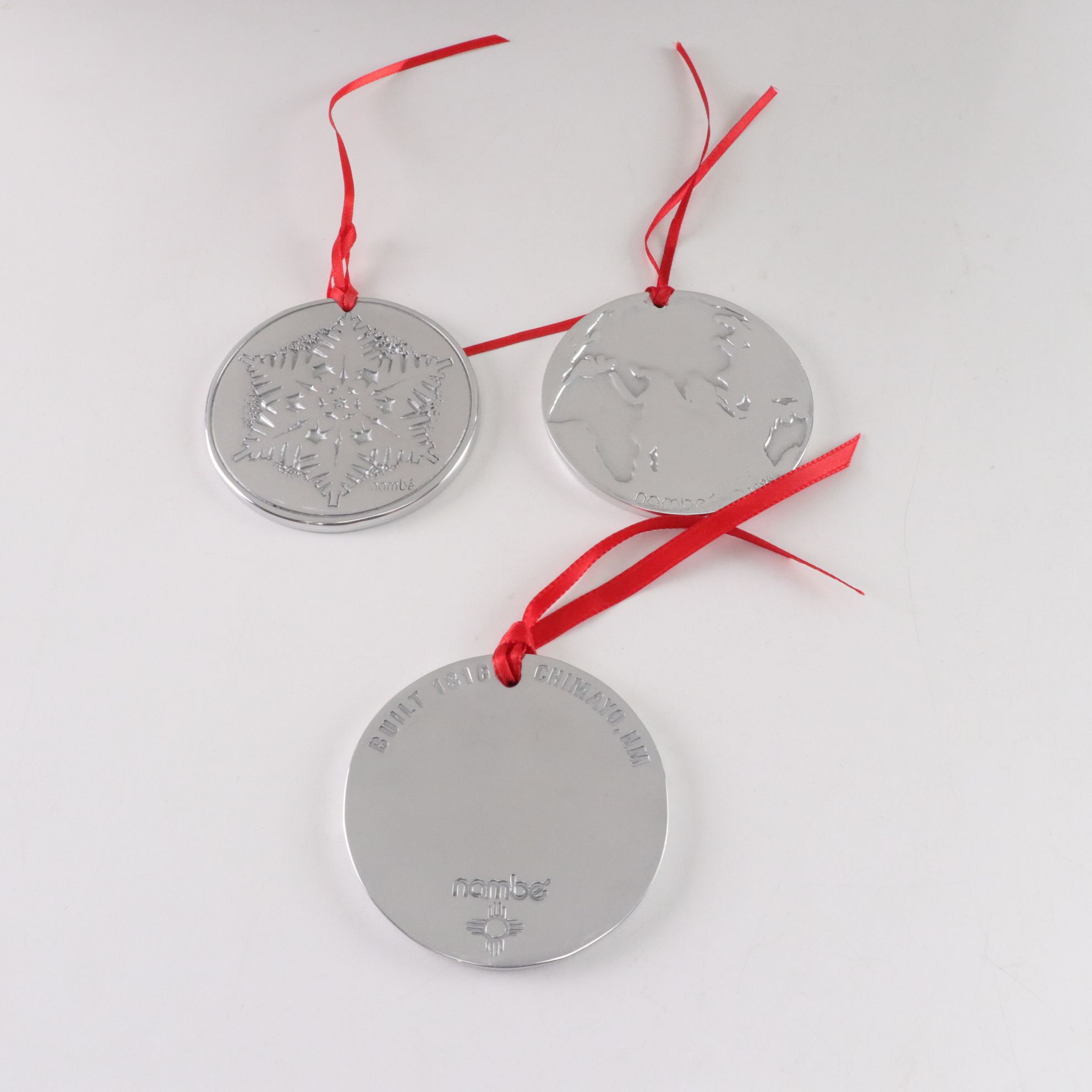 Pyrex 3 Qt. Baking Dishes & Nambé Christmas Ornaments with Festive Plates & Mugs