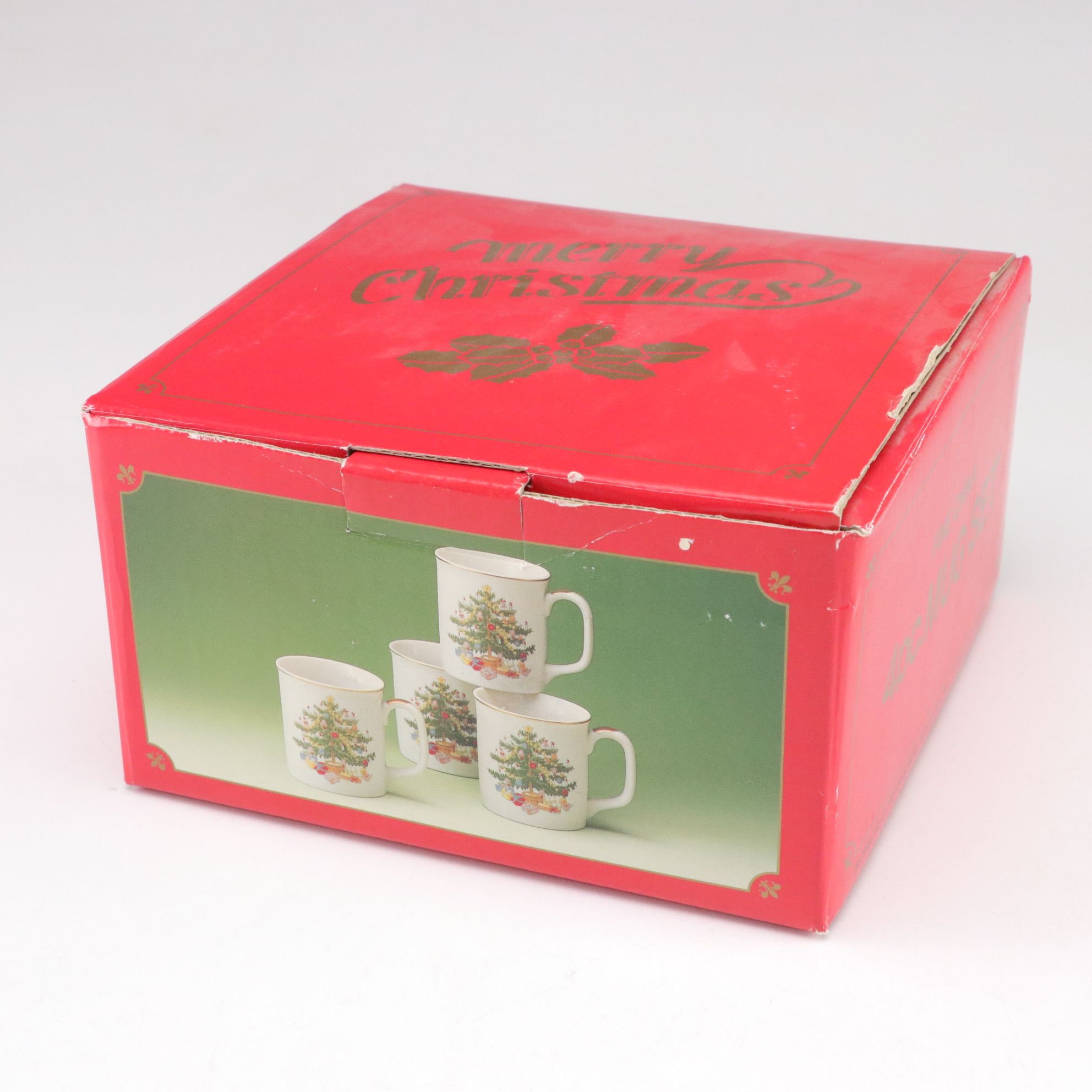 Pyrex 3 Qt. Baking Dishes & Nambé Christmas Ornaments with Festive Plates & Mugs