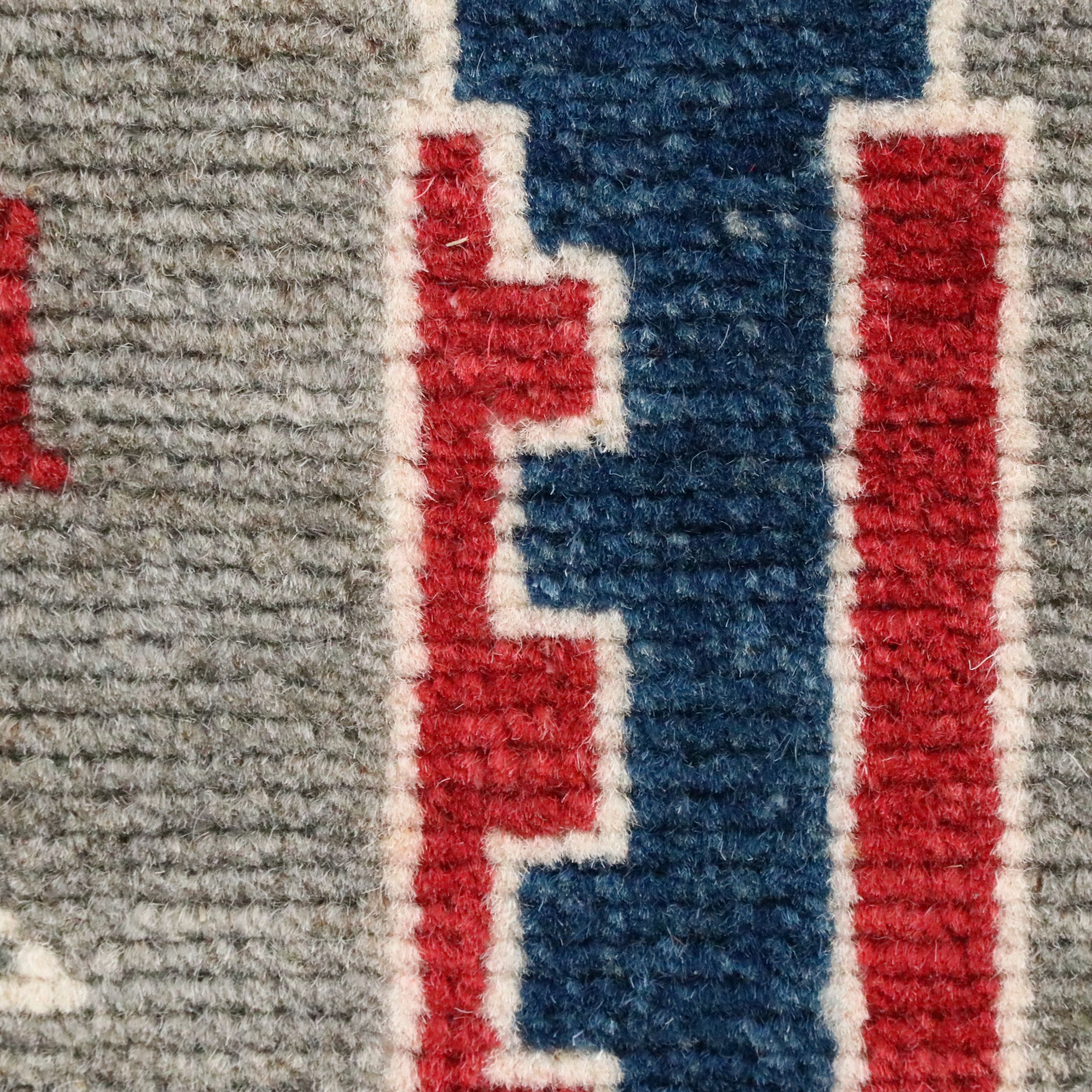 2'8 x 4'2 Hand-Knotted Afghan Pictorial War Accent Rug