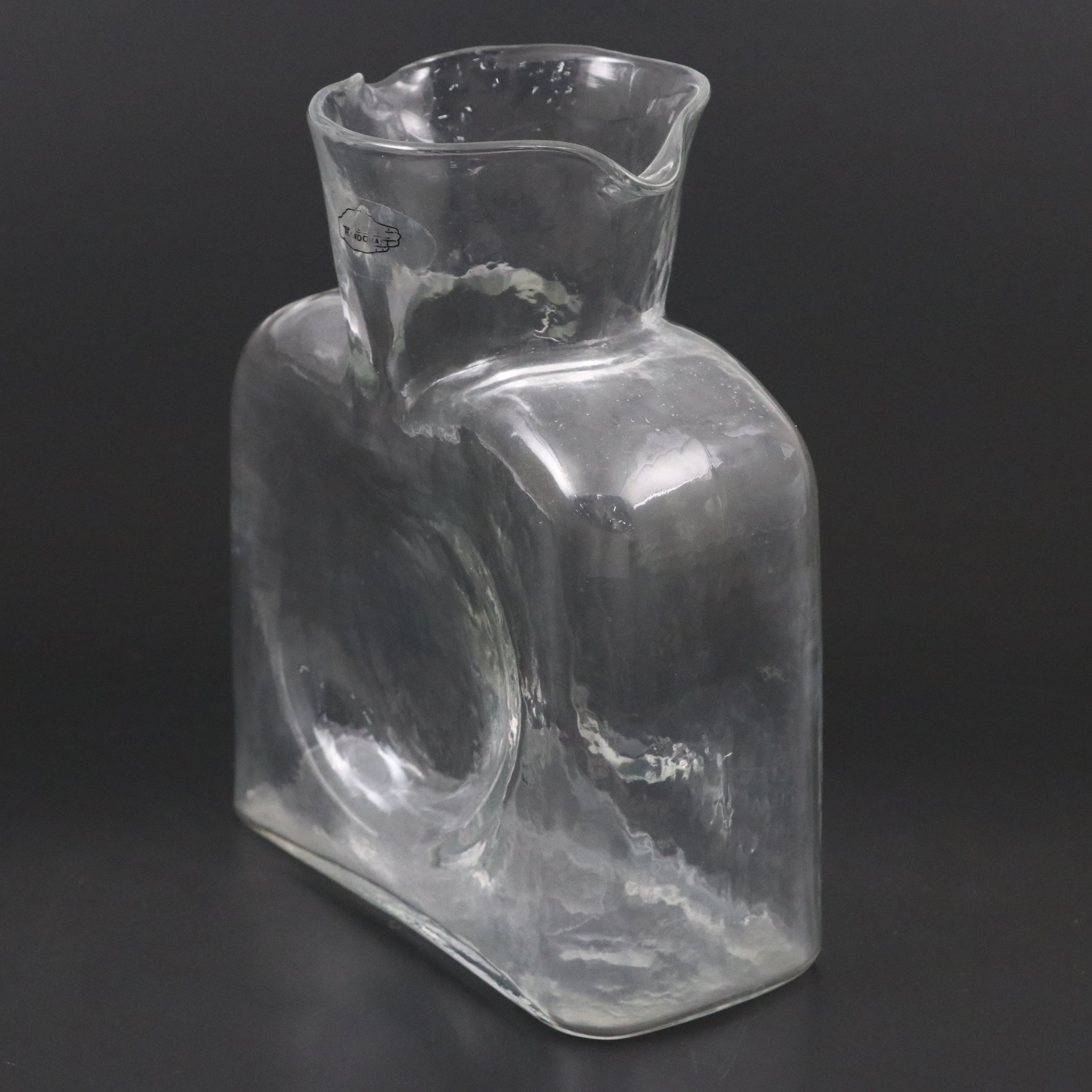 Blenko Clear Glass Water Pitcher