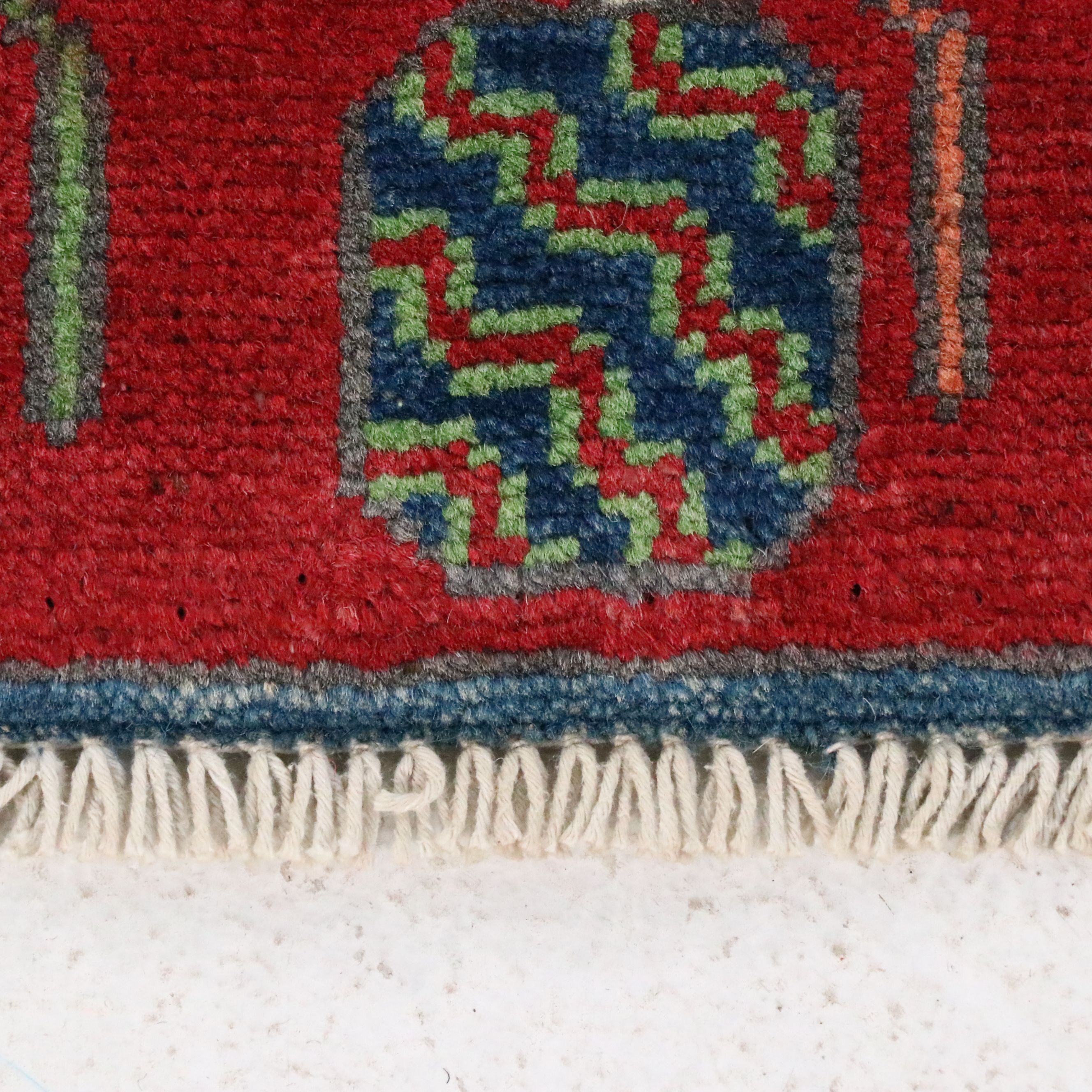 3'10 x 6'1 Hand-Knotted Afghan Pictorial War Area Rug