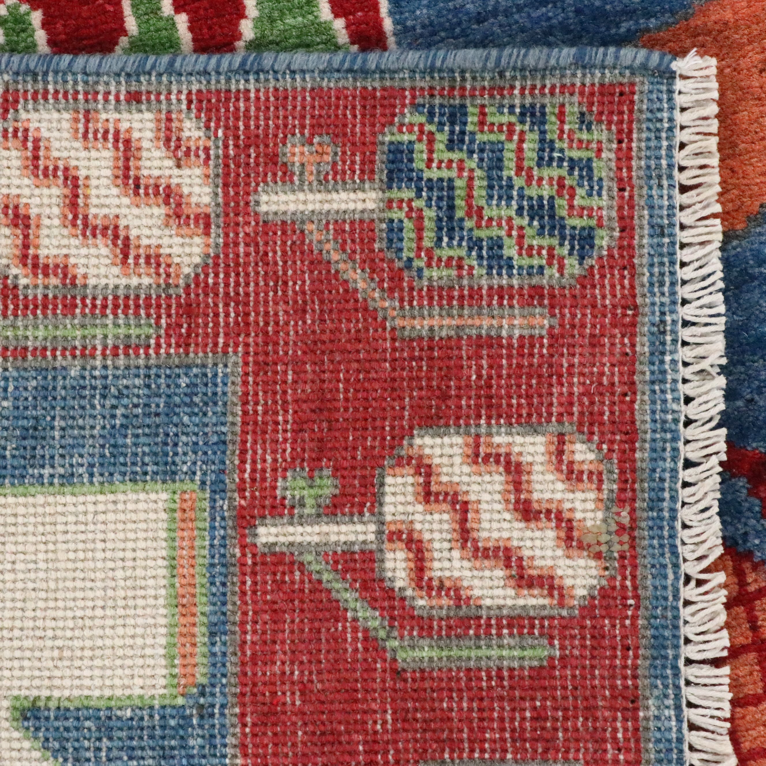 3'10 x 6'1 Hand-Knotted Afghan Pictorial War Area Rug