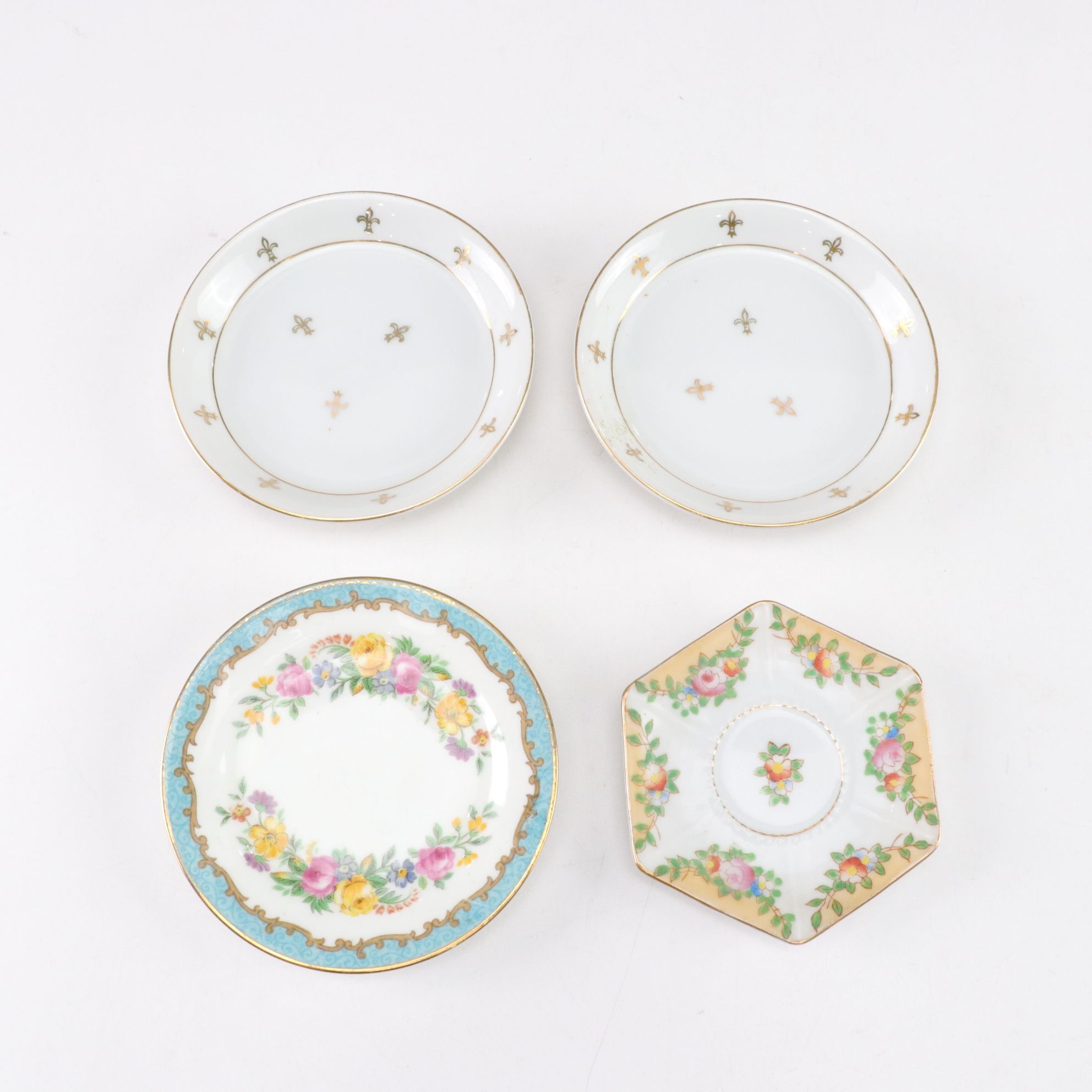 Hand-Painted Porcelain Figurines with Trinket Dishes & More