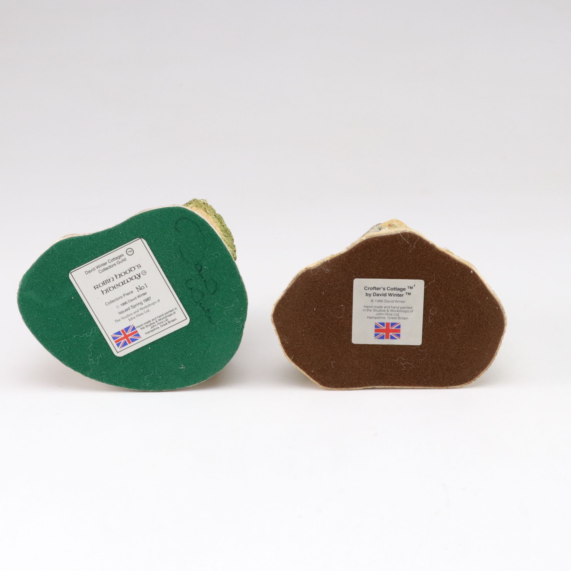 Four David Winter Cottages with "Falstaff Manor"