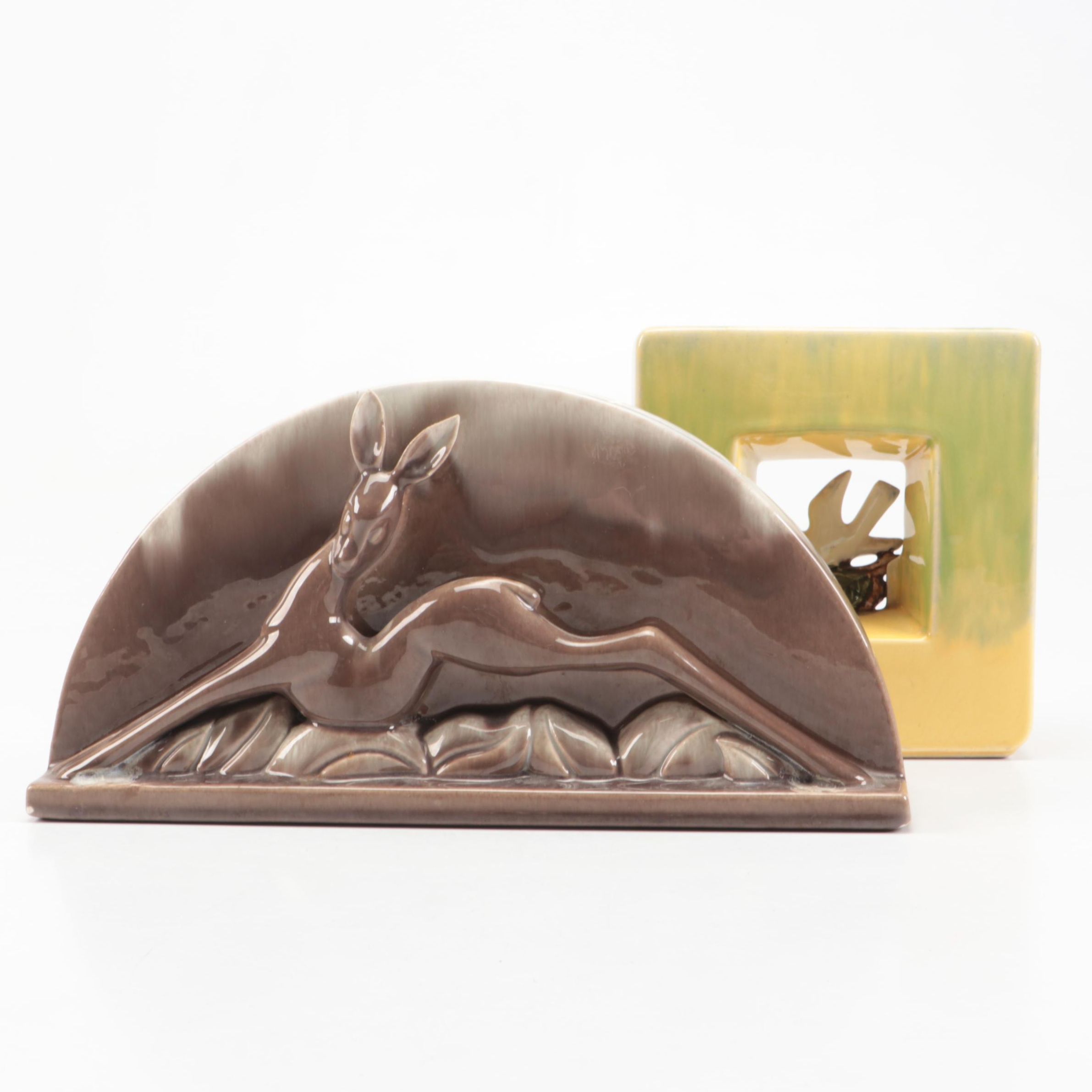 Royal Haeger and McCoy Pottery Art Deco Style Ceramic Vases, 20th Century