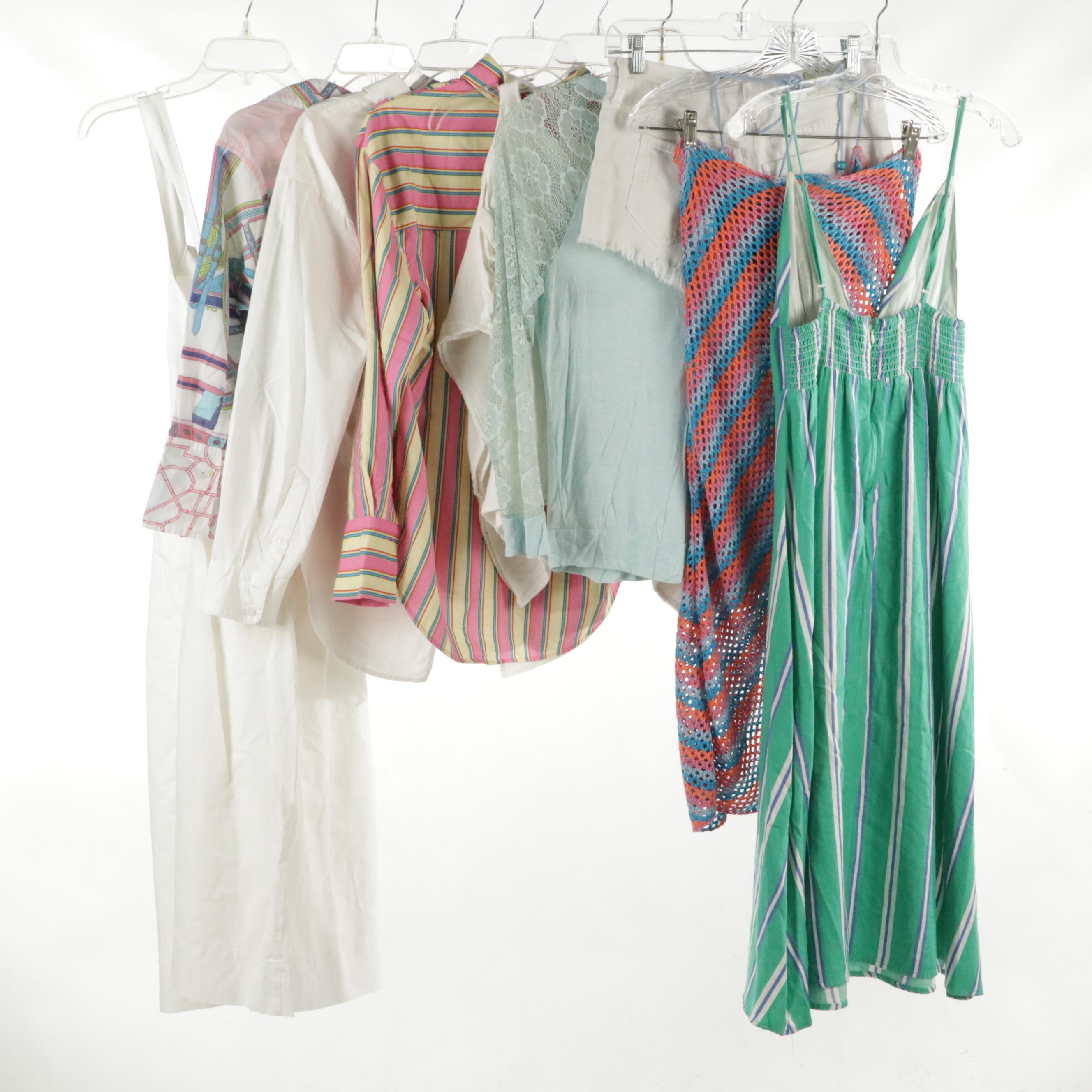 Gap White Linen Midi Dress, Tizzie Printed and Other Button-Down Shirts and More