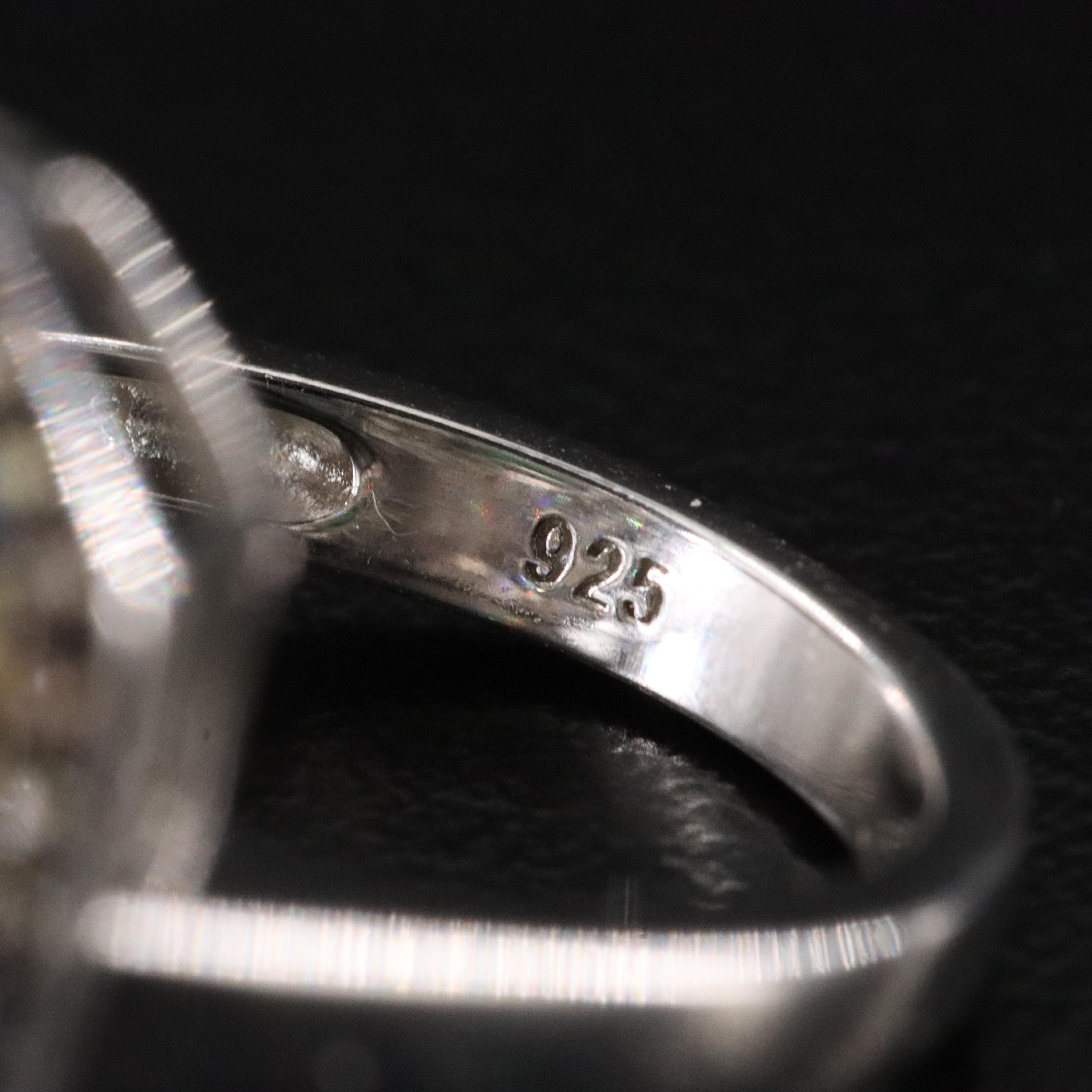 Sterling Emerald and Sapphire Ring