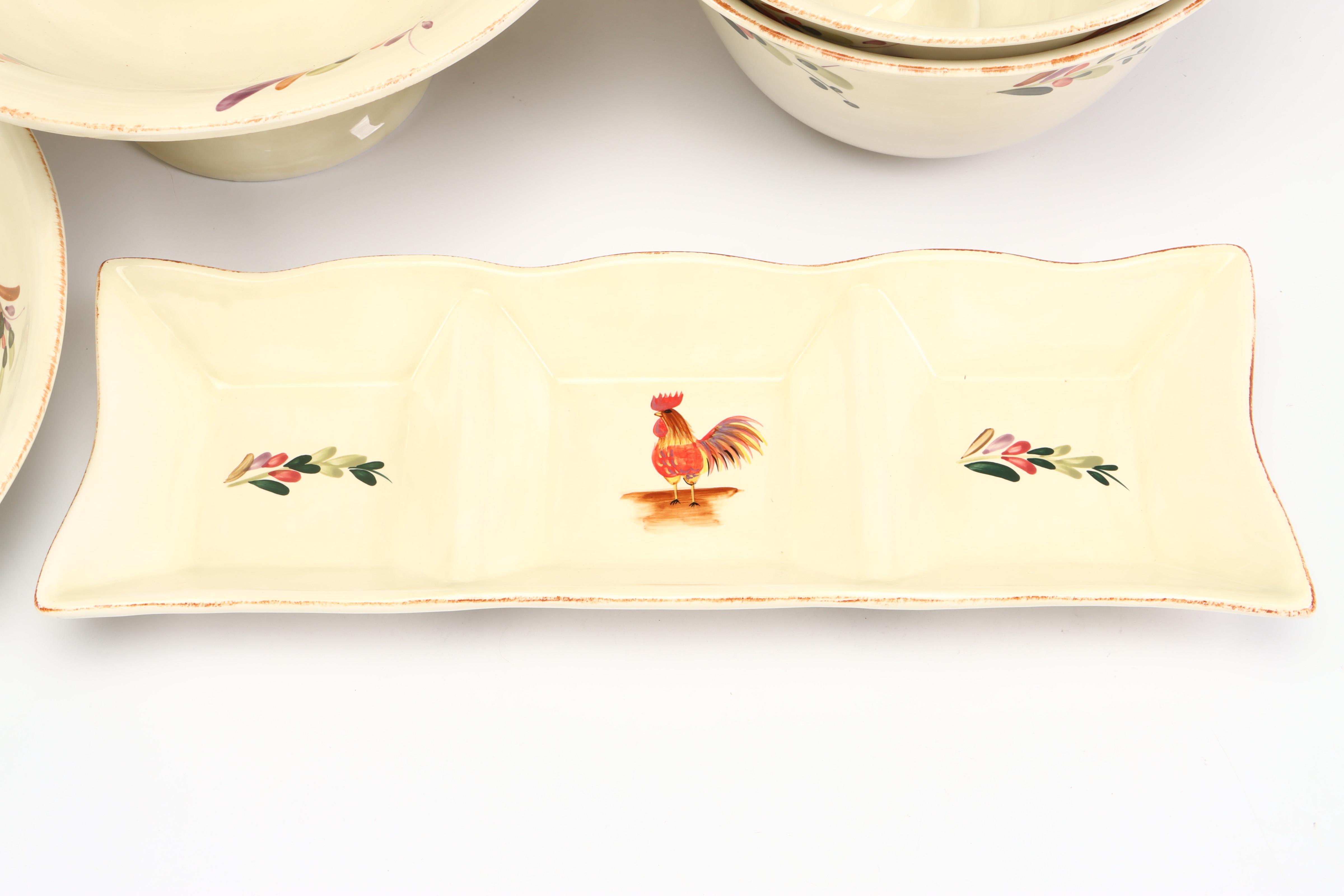 Home "Rooster" Ceramic Dinnerware and Serveware