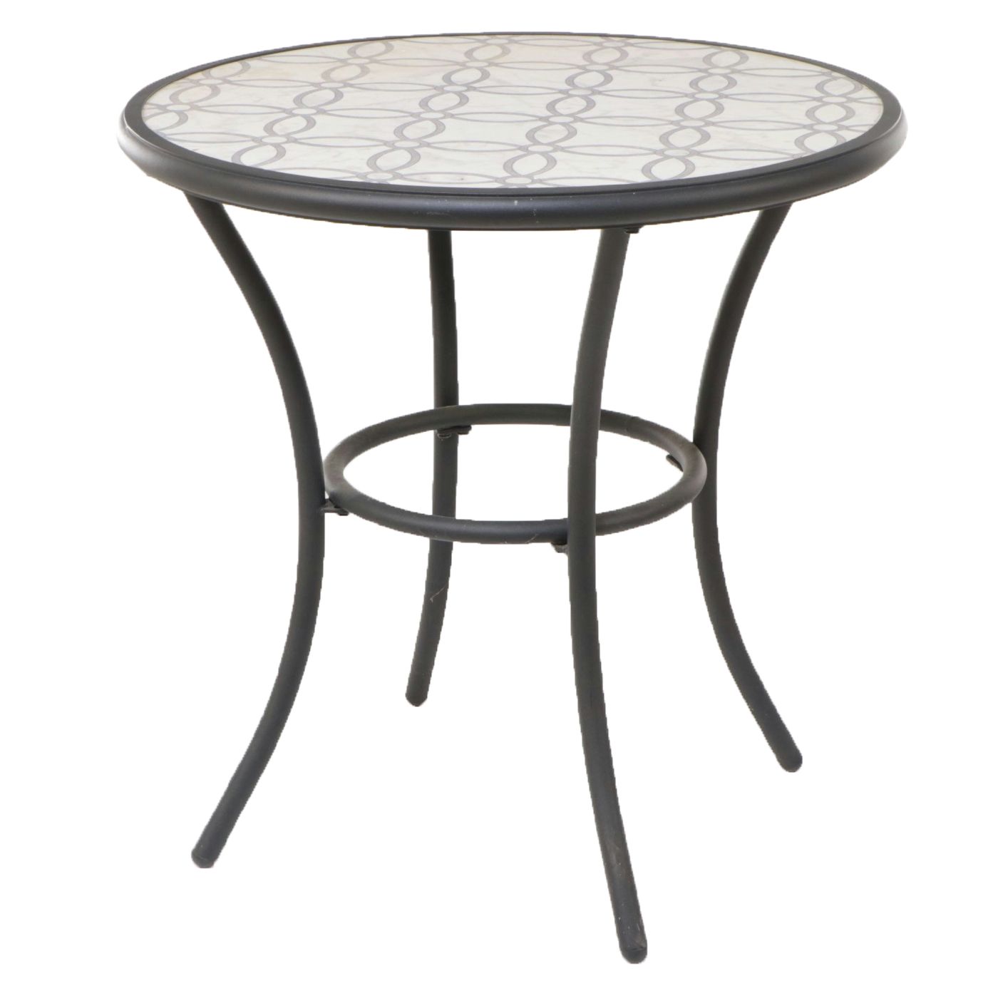 Contemporary Metal Frame Bistro Table