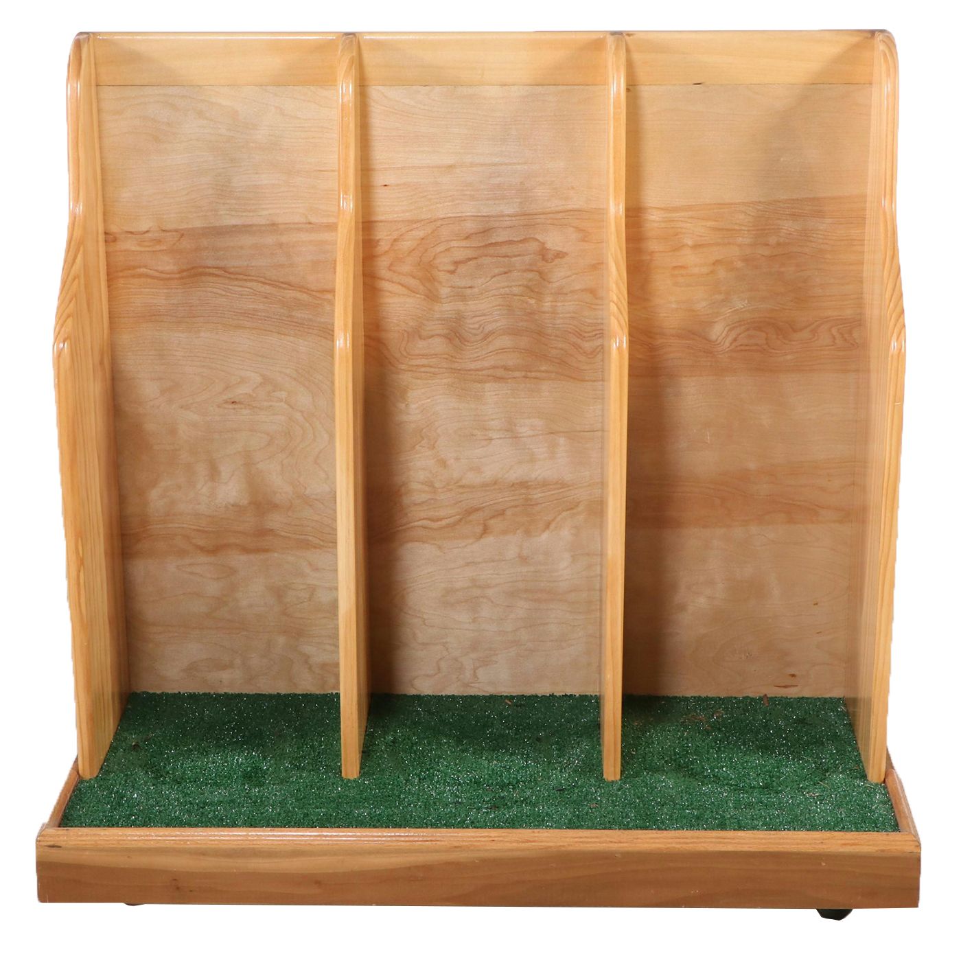 Wood and Astroturf Display on Casters