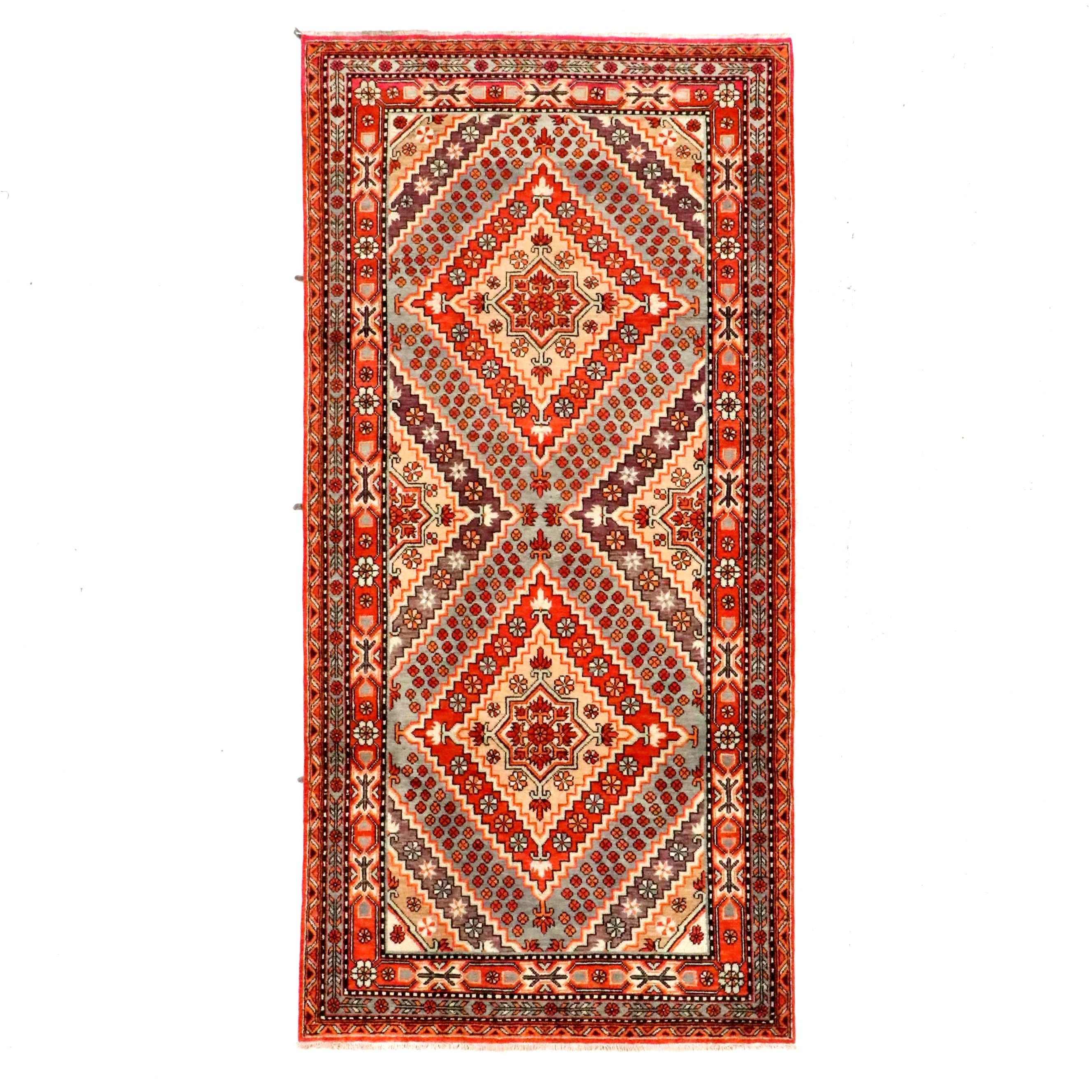 4'10 x 10' Hand-Knotted East Turkestan Khotan Area Rug