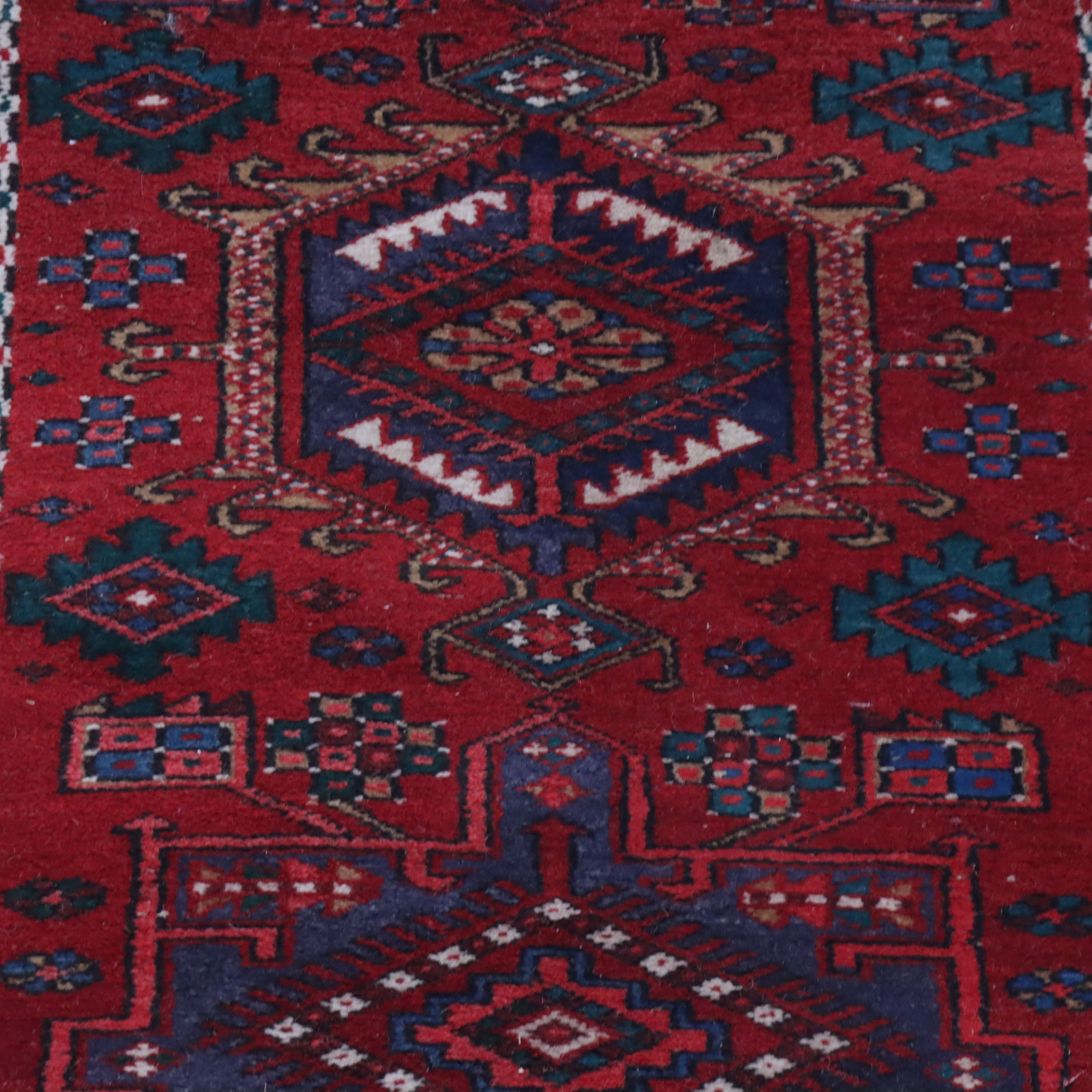 3'4 x 11' Hand-Knotted Persian Karaja Long Rug