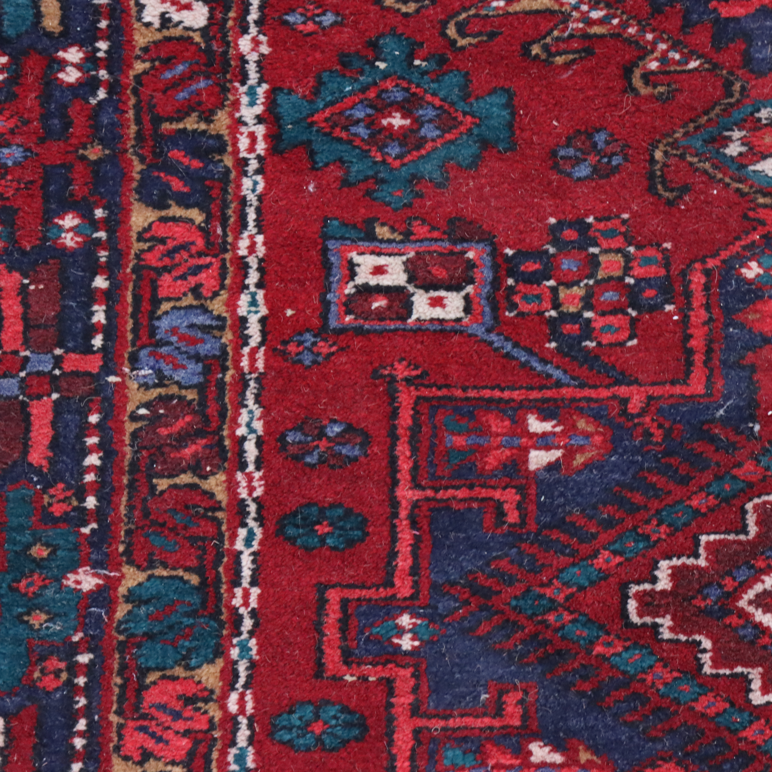 3'4 x 11' Hand-Knotted Persian Karaja Long Rug