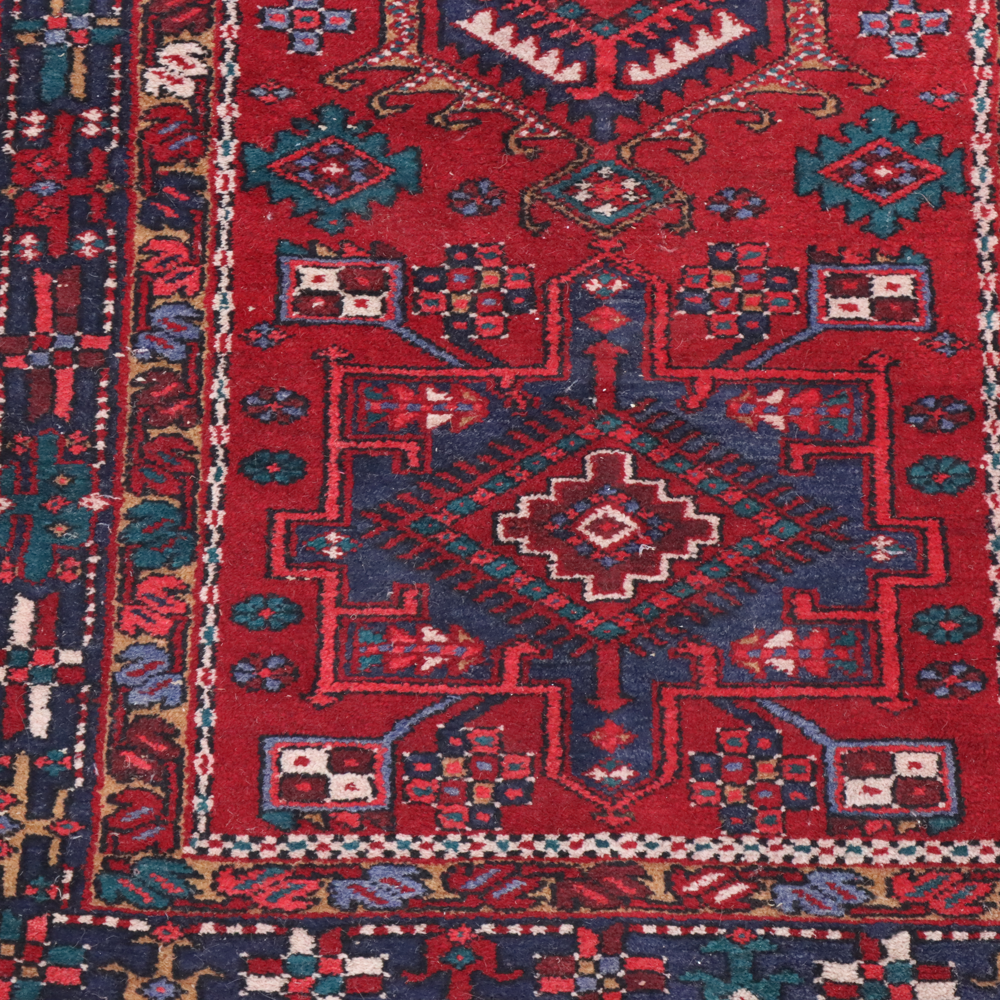 3'4 x 11' Hand-Knotted Persian Karaja Long Rug