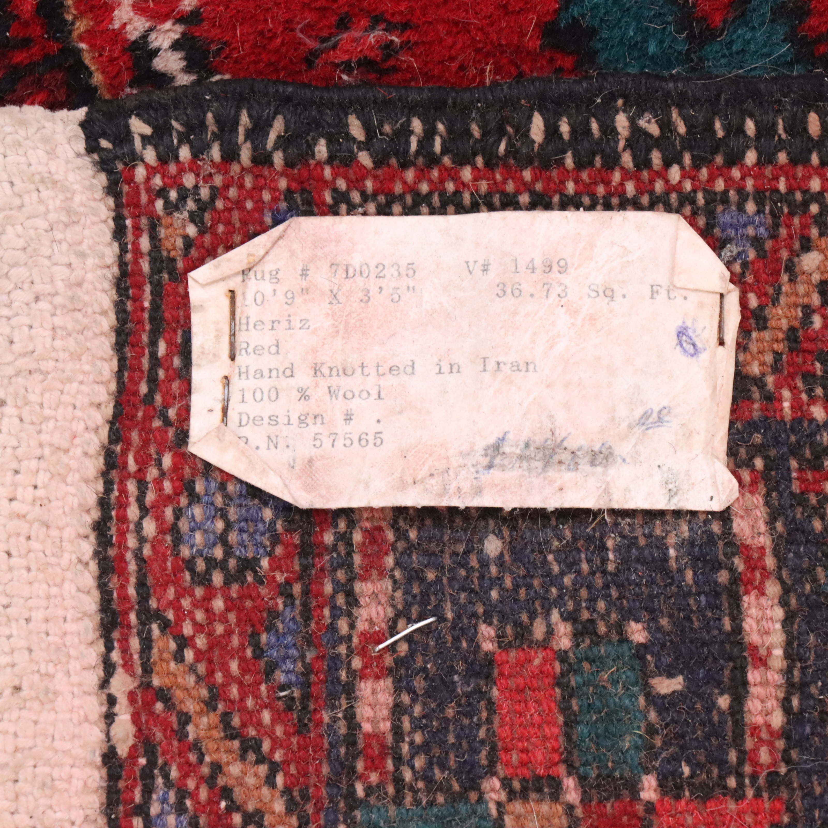 3'4 x 11' Hand-Knotted Persian Karaja Long Rug