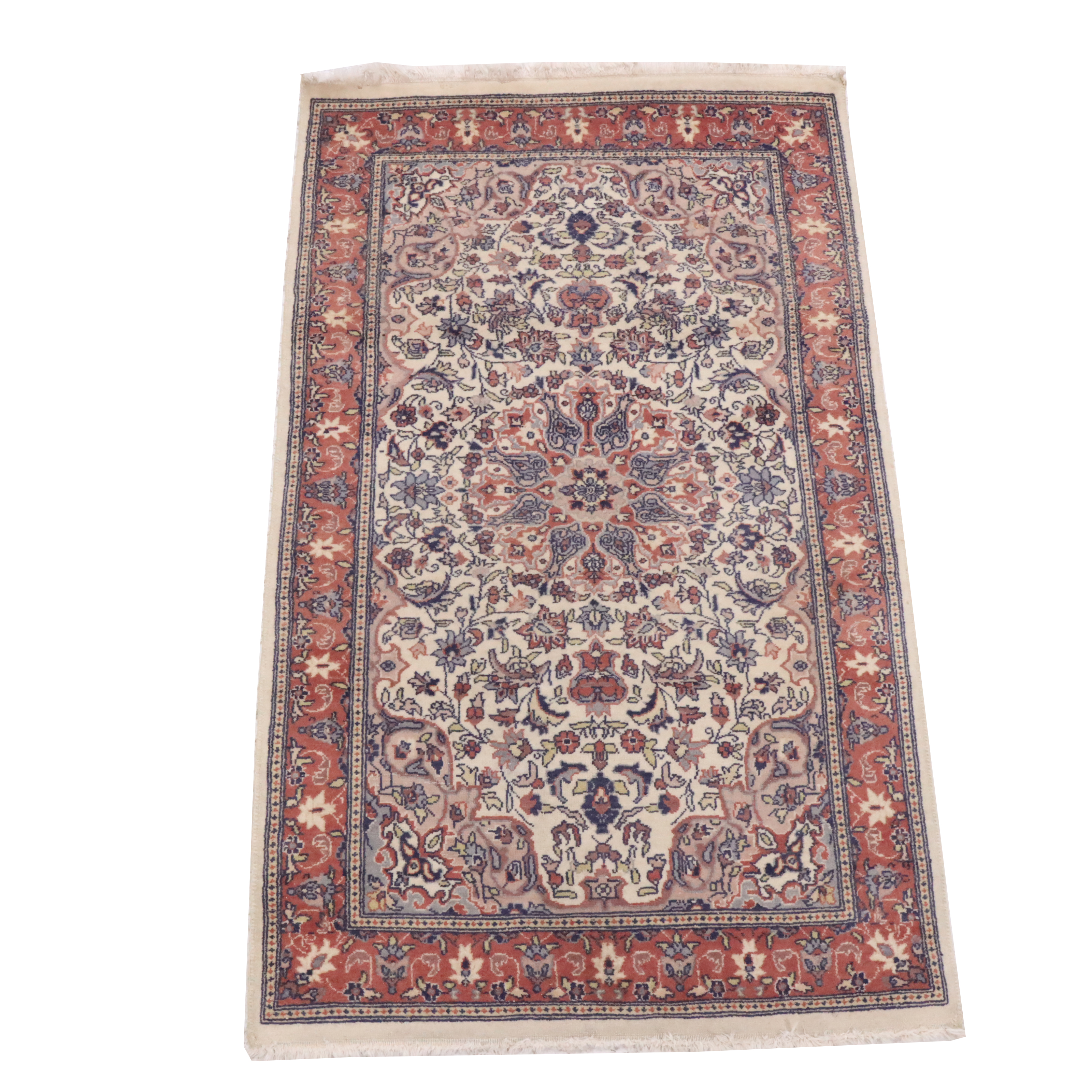 2'7 x 4'5 Hand-Knotted Persian Isfahan Accent Rug