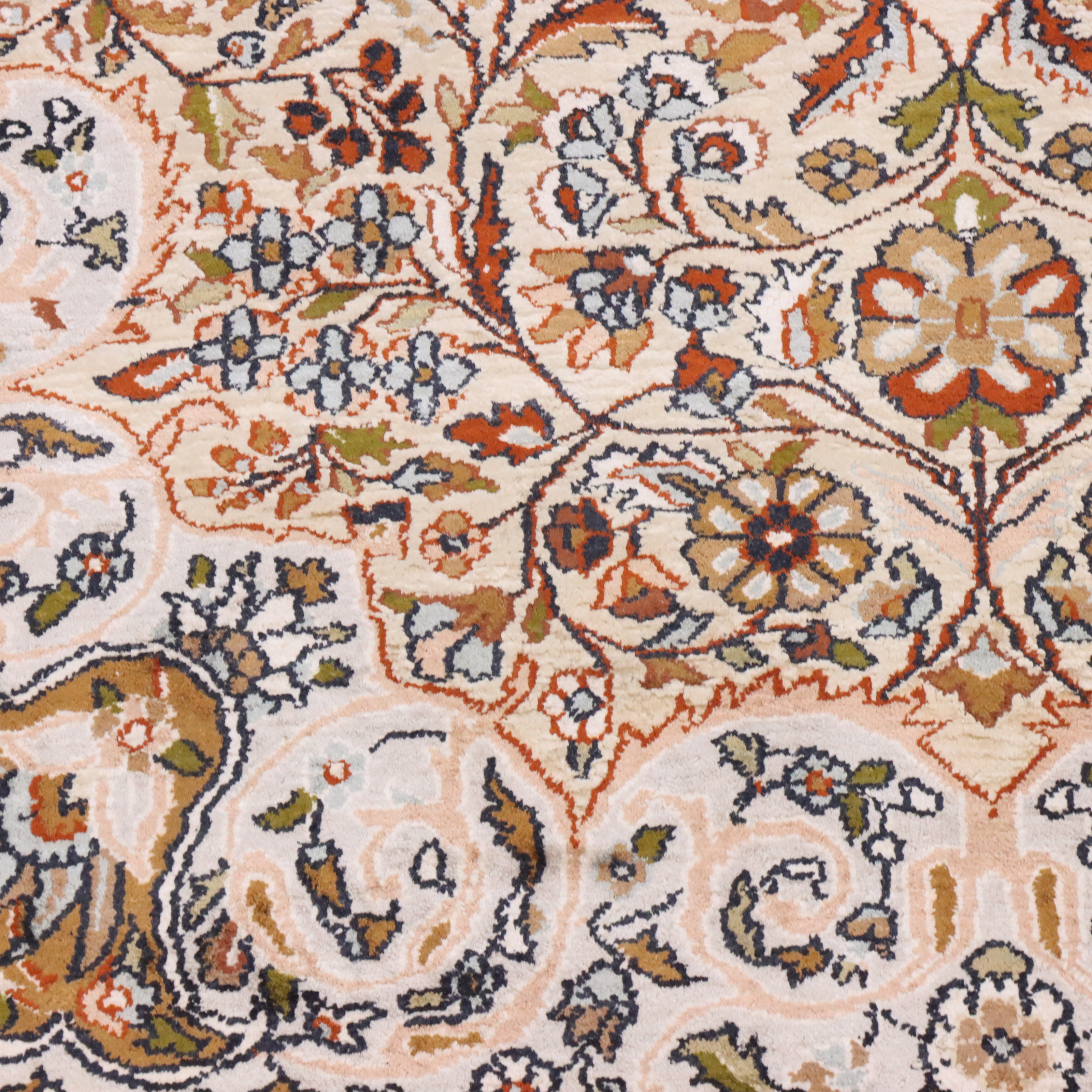 3'10 x 6'9 Hand-Knotted Persian Qom Silk Area Rug