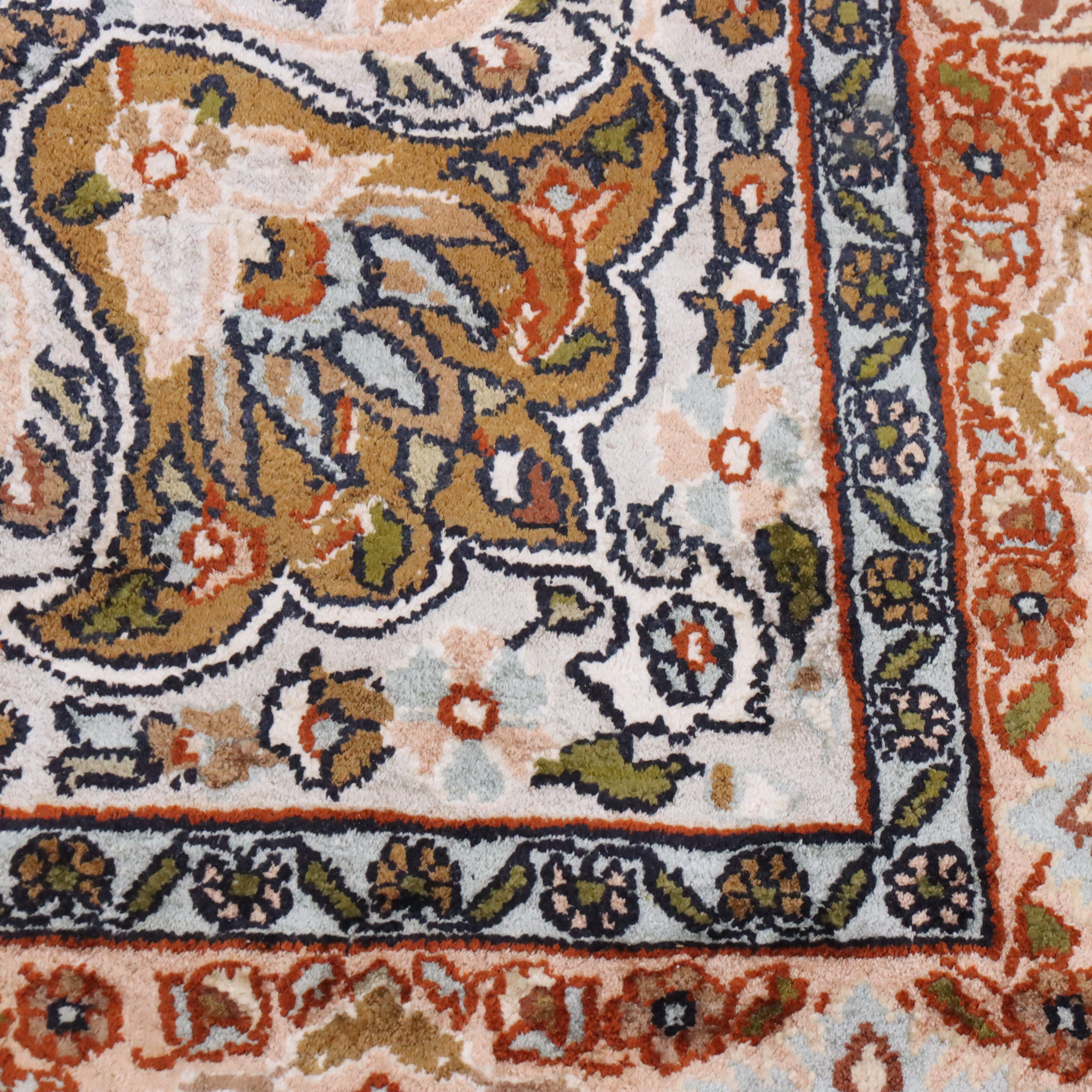 3'10 x 6'9 Hand-Knotted Persian Qom Silk Area Rug