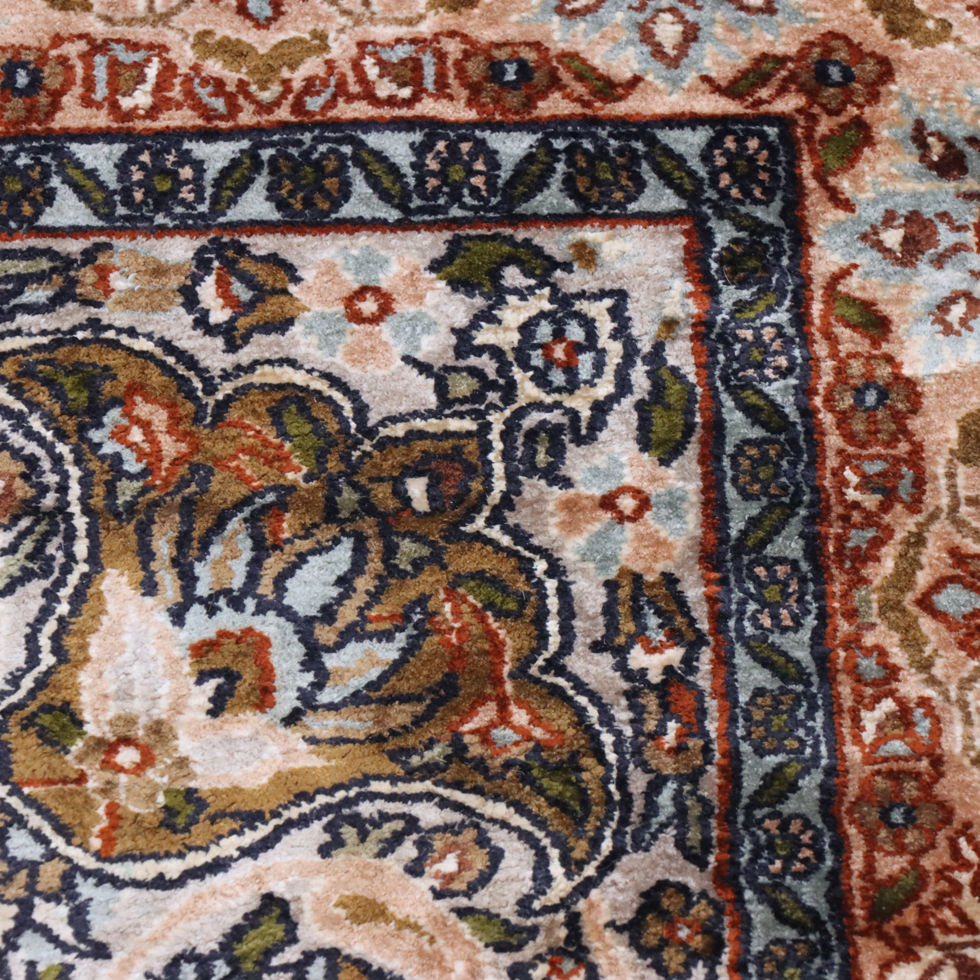 3'10 x 6'9 Hand-Knotted Persian Qom Silk Area Rug