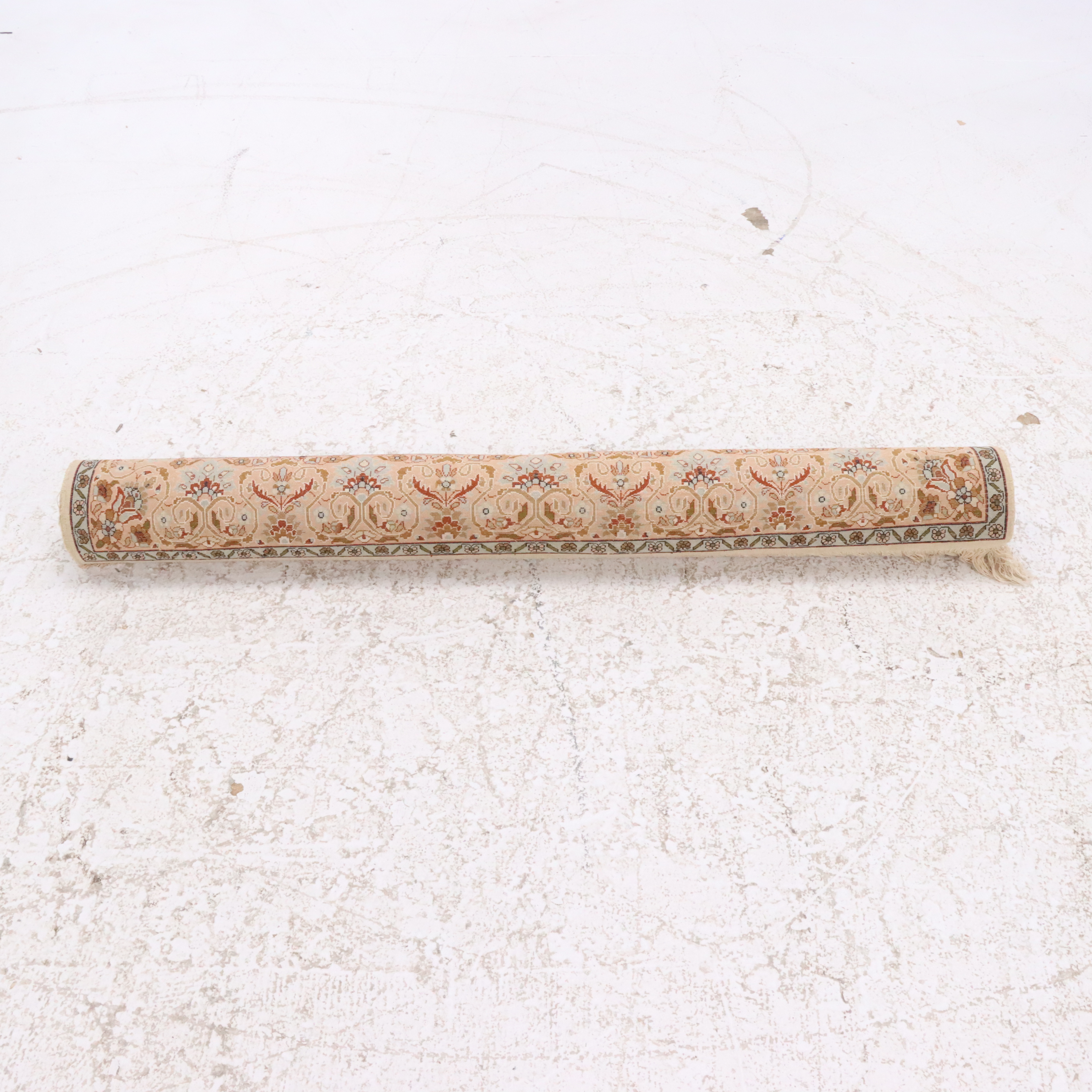 3'10 x 6'9 Hand-Knotted Persian Qom Silk Area Rug